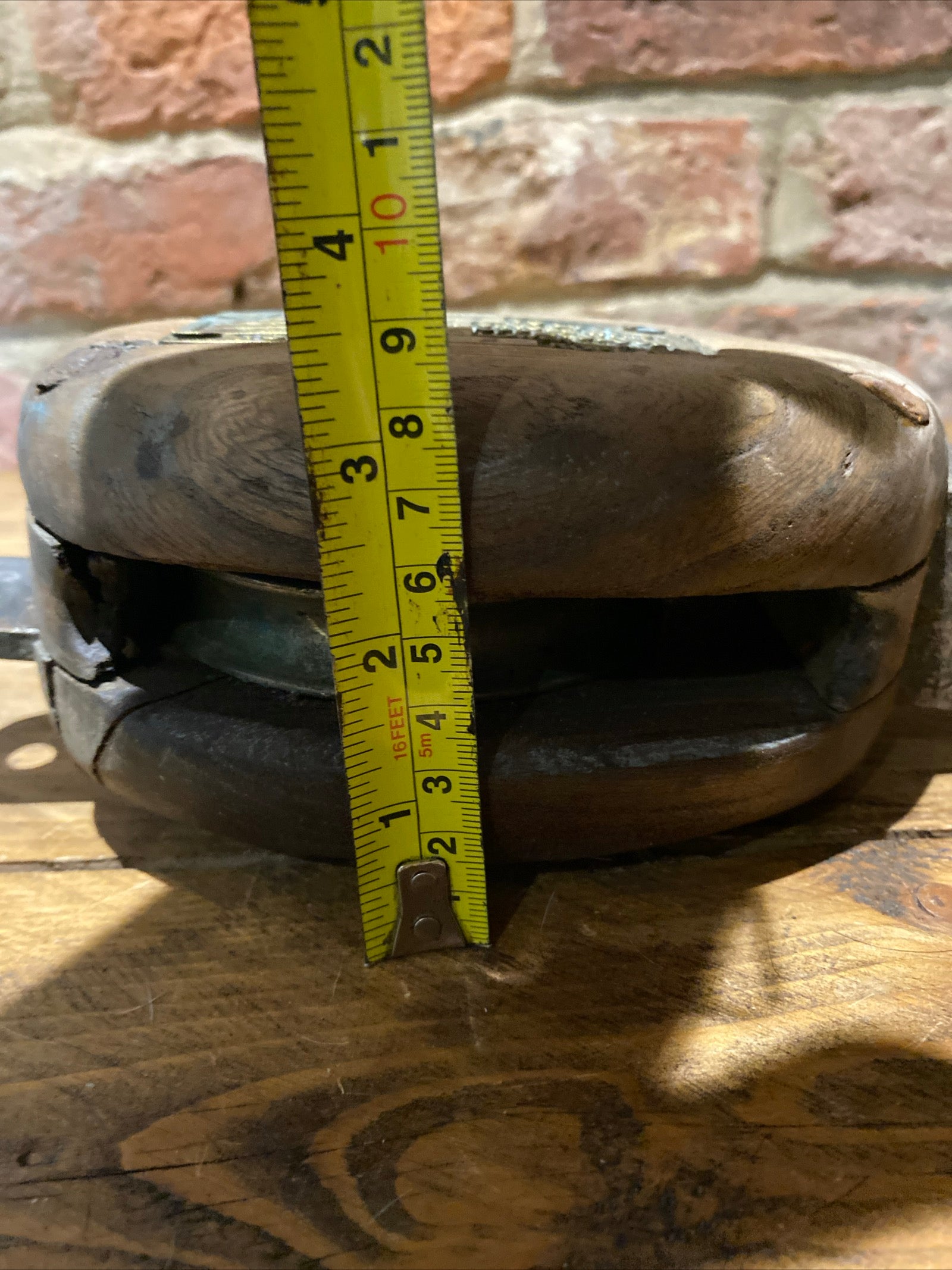 Antique/ Vintage Wooden Block And Tackle Pulley, Nautical