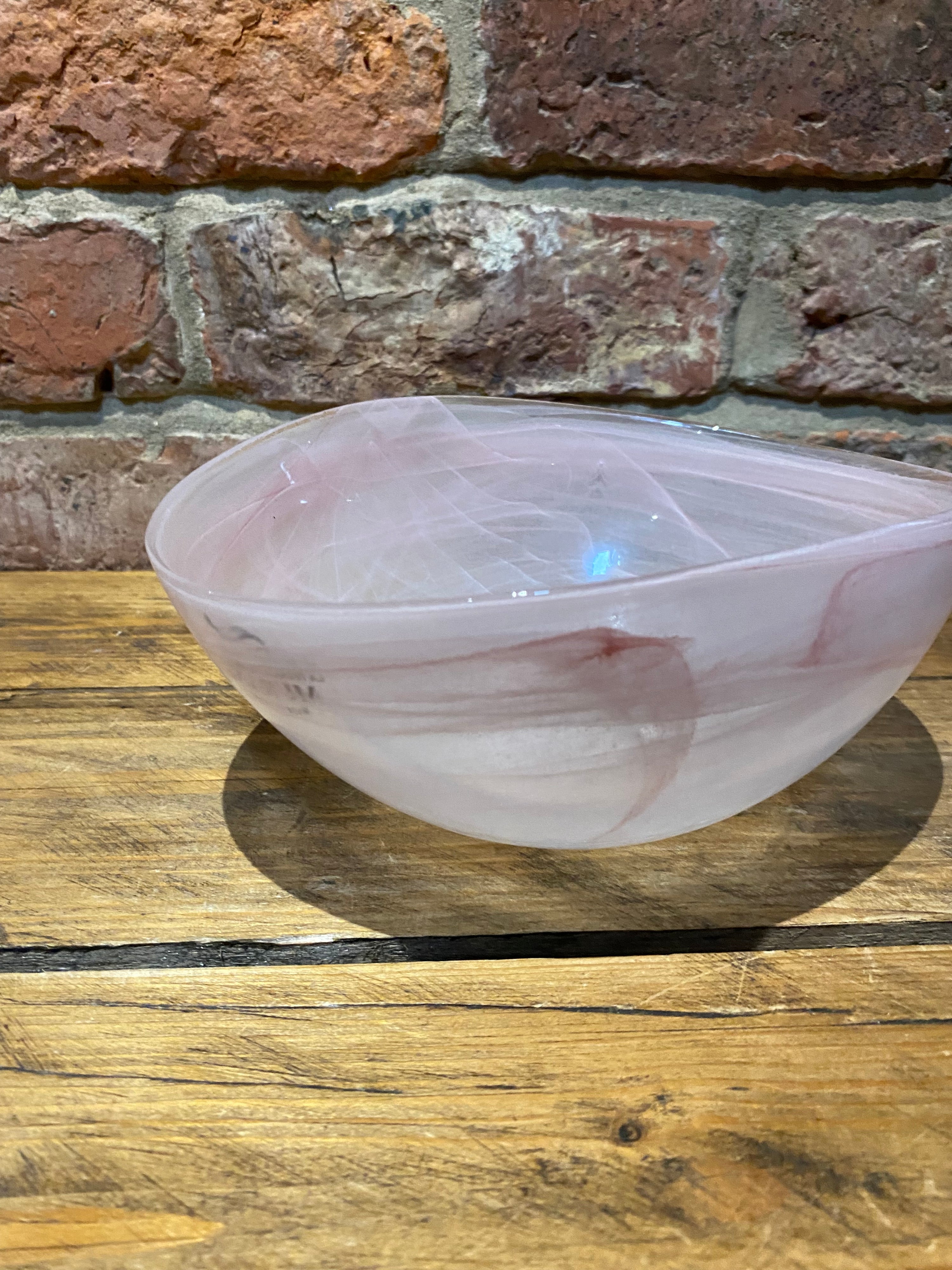 Murano folded/ curved glass bowl (New)