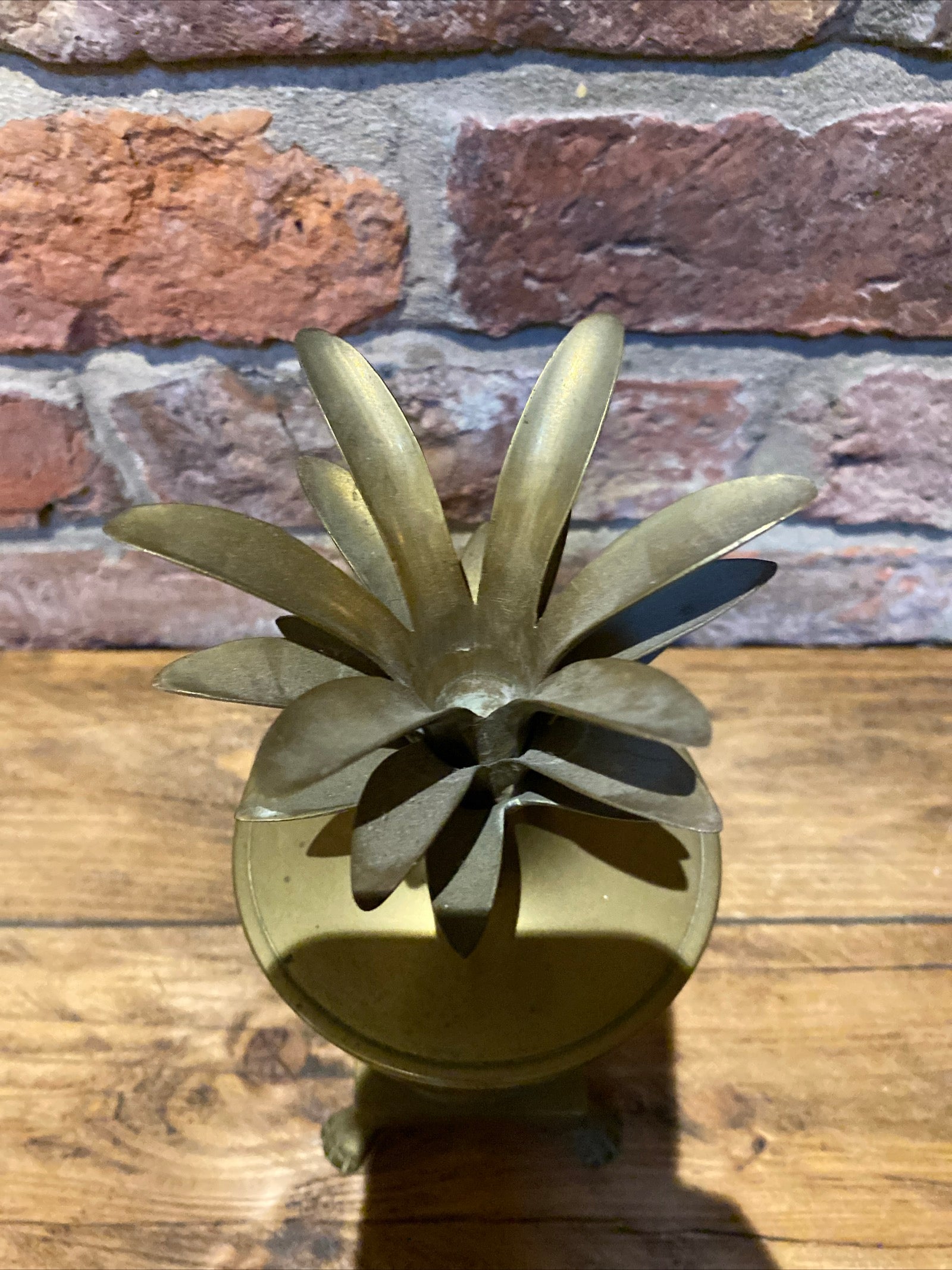 Vintage Brass Urn / Candle Holder , In Shape Of A Pineapple