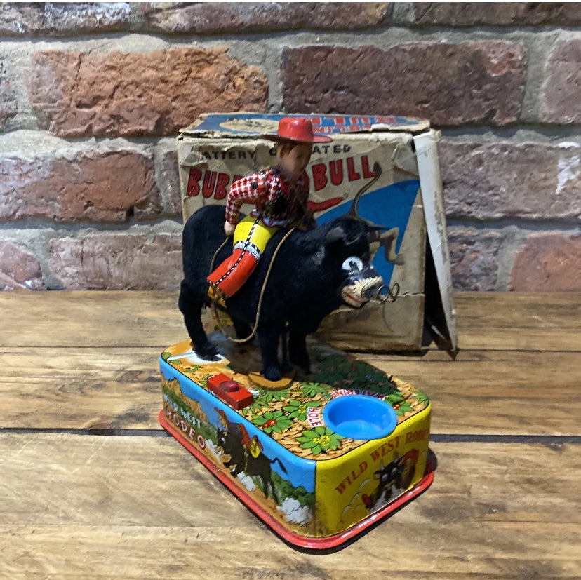 Rare Linemar Toys ( Marx) Tinplate Bubbling Bull Toy