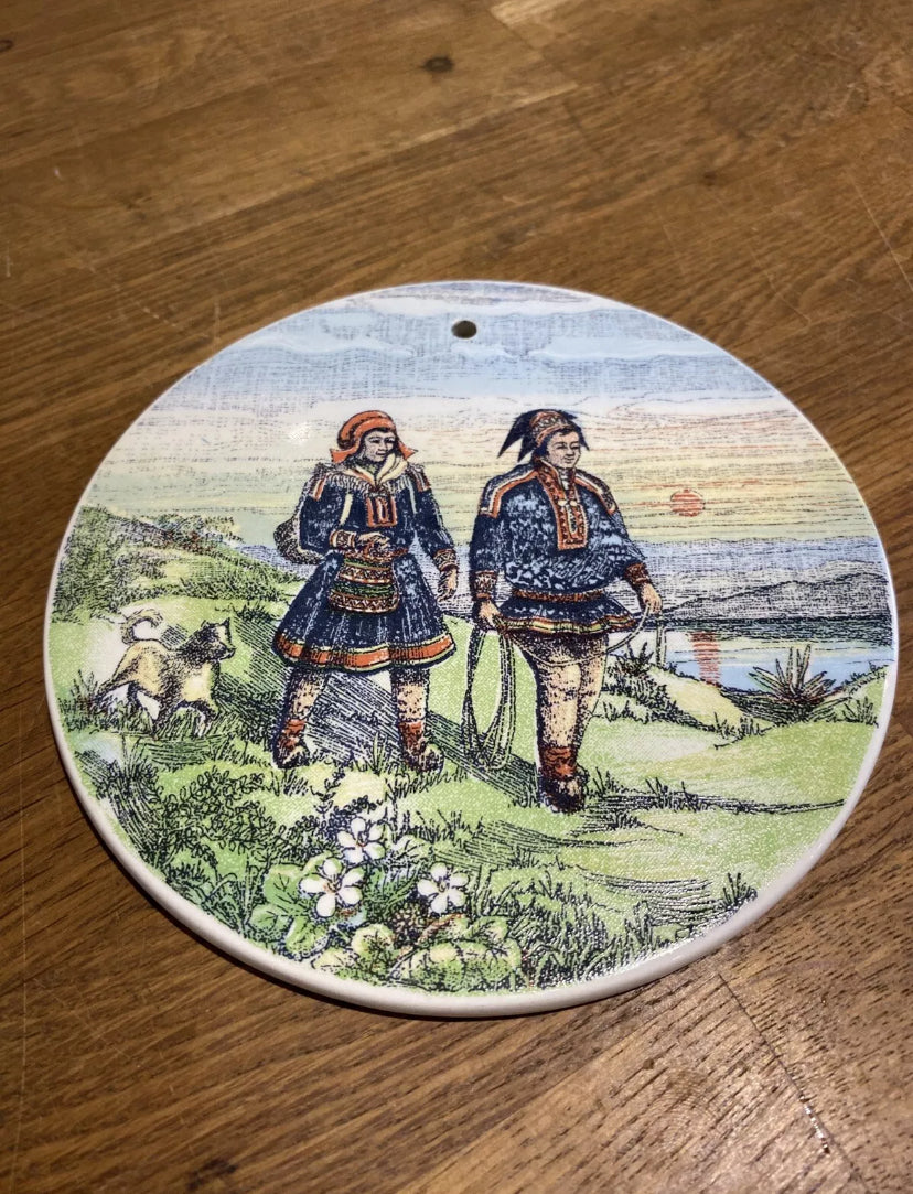 Vintage Norske Bunader , Samer Finnmark, Jonas Hinna Wall Plaque