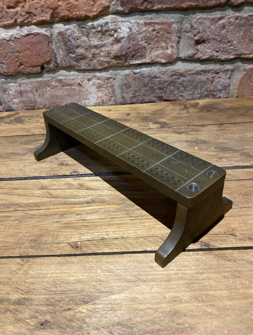 Vintage Bronze Cribbage Board