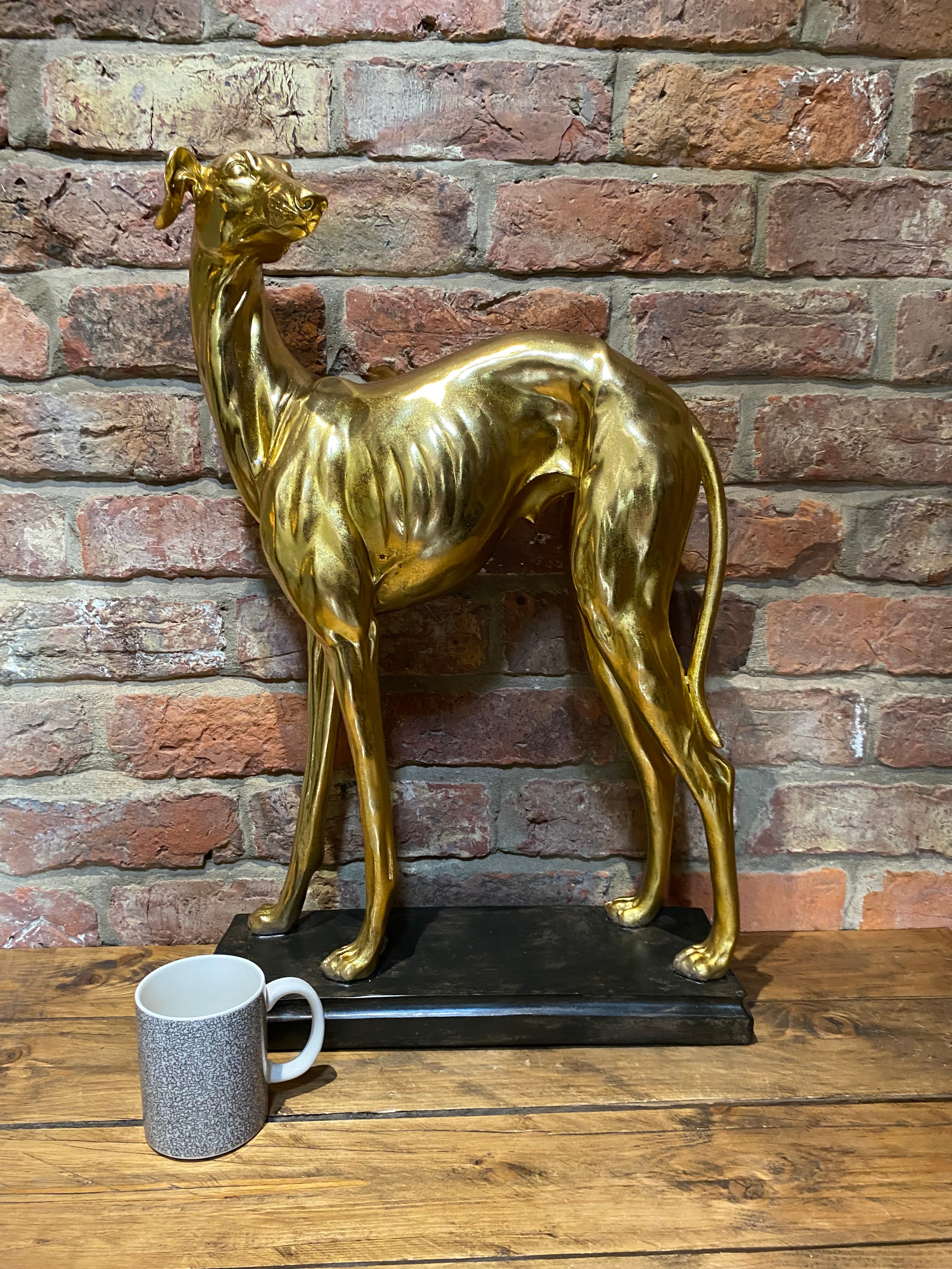 Large Golden Whippet Ornament