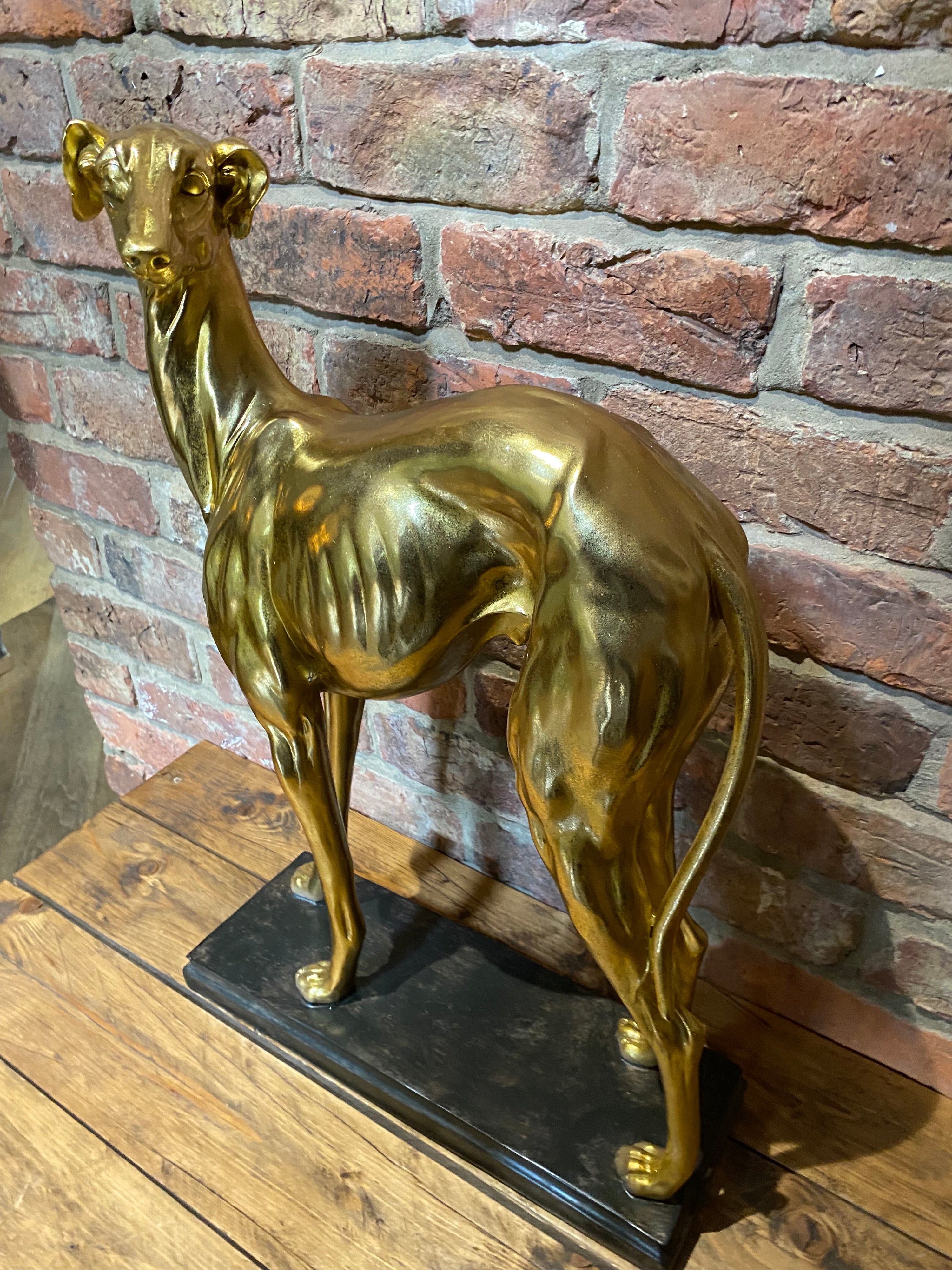 Large Golden Whippet Ornament