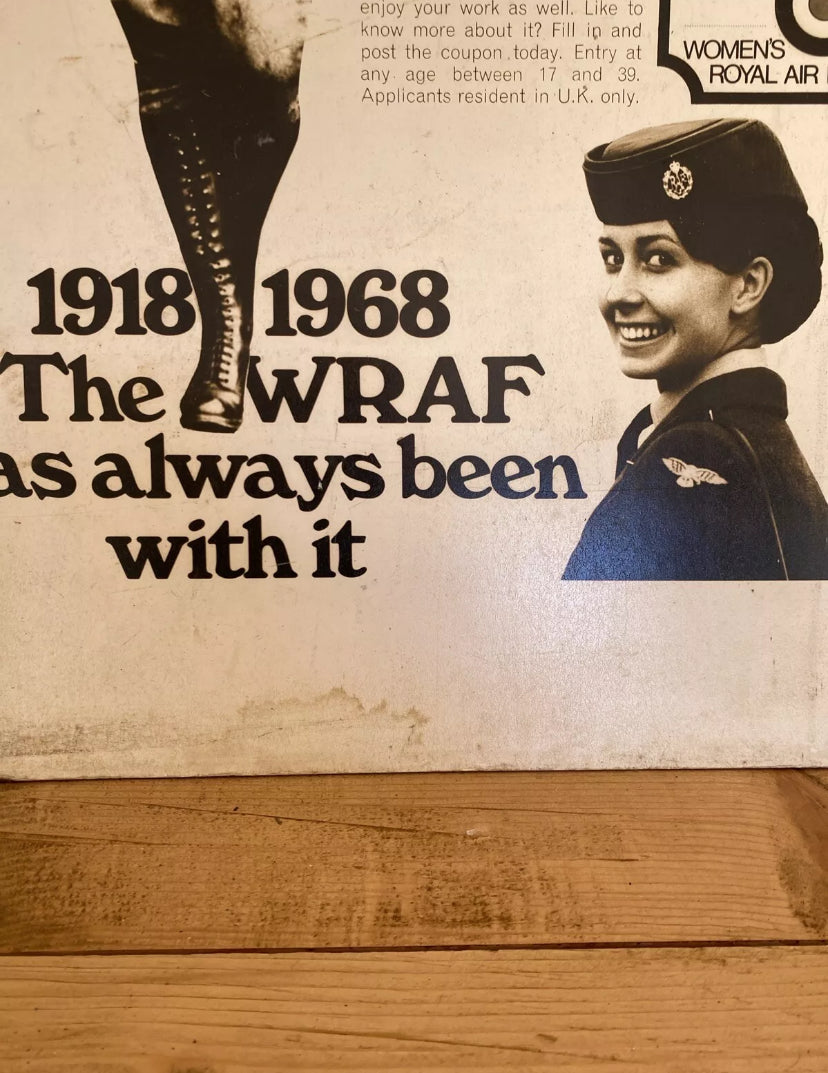 Vintage WRAF 1918-1968 Poster On Board