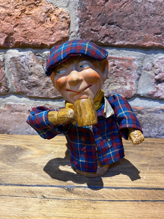 Vintage Drunk Man Push Puppet Toy
