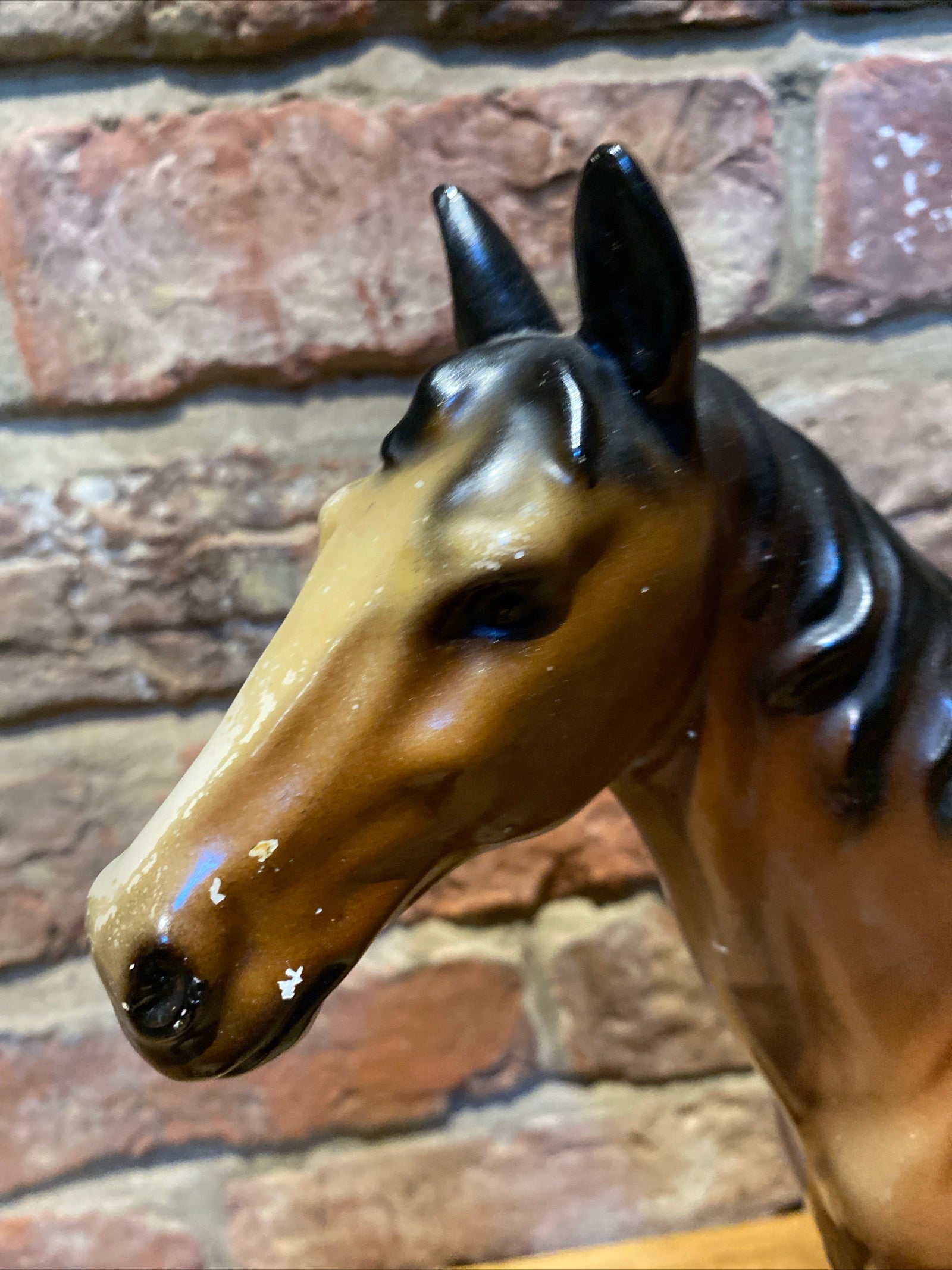 Vintage Chalkware Horse Ornament