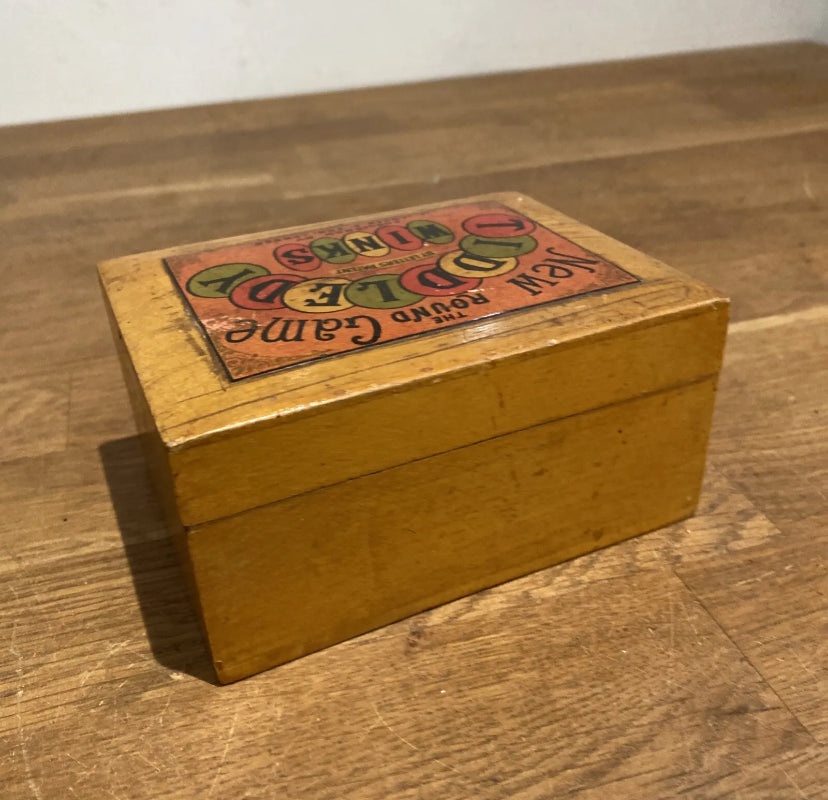 Antique Tiddledy Winks Box With Pieces, J Jaques & Son