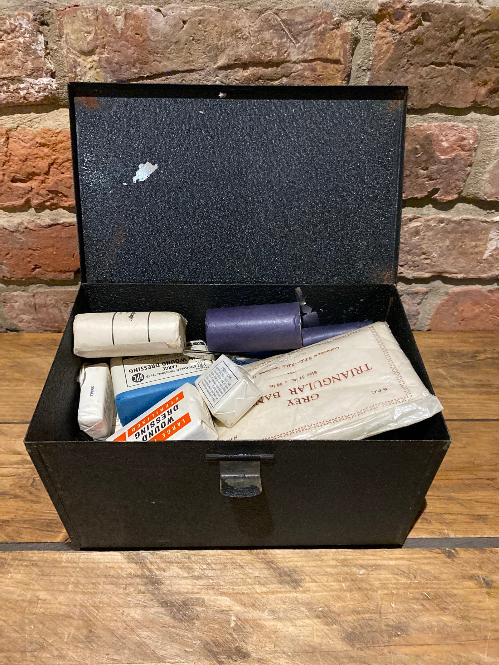 Vintage First Aid Box , With A Lot Of Contents