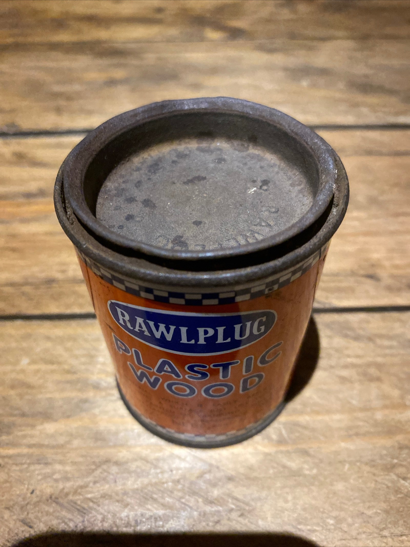 Vintage Rawlplug Plastic Wood Tin