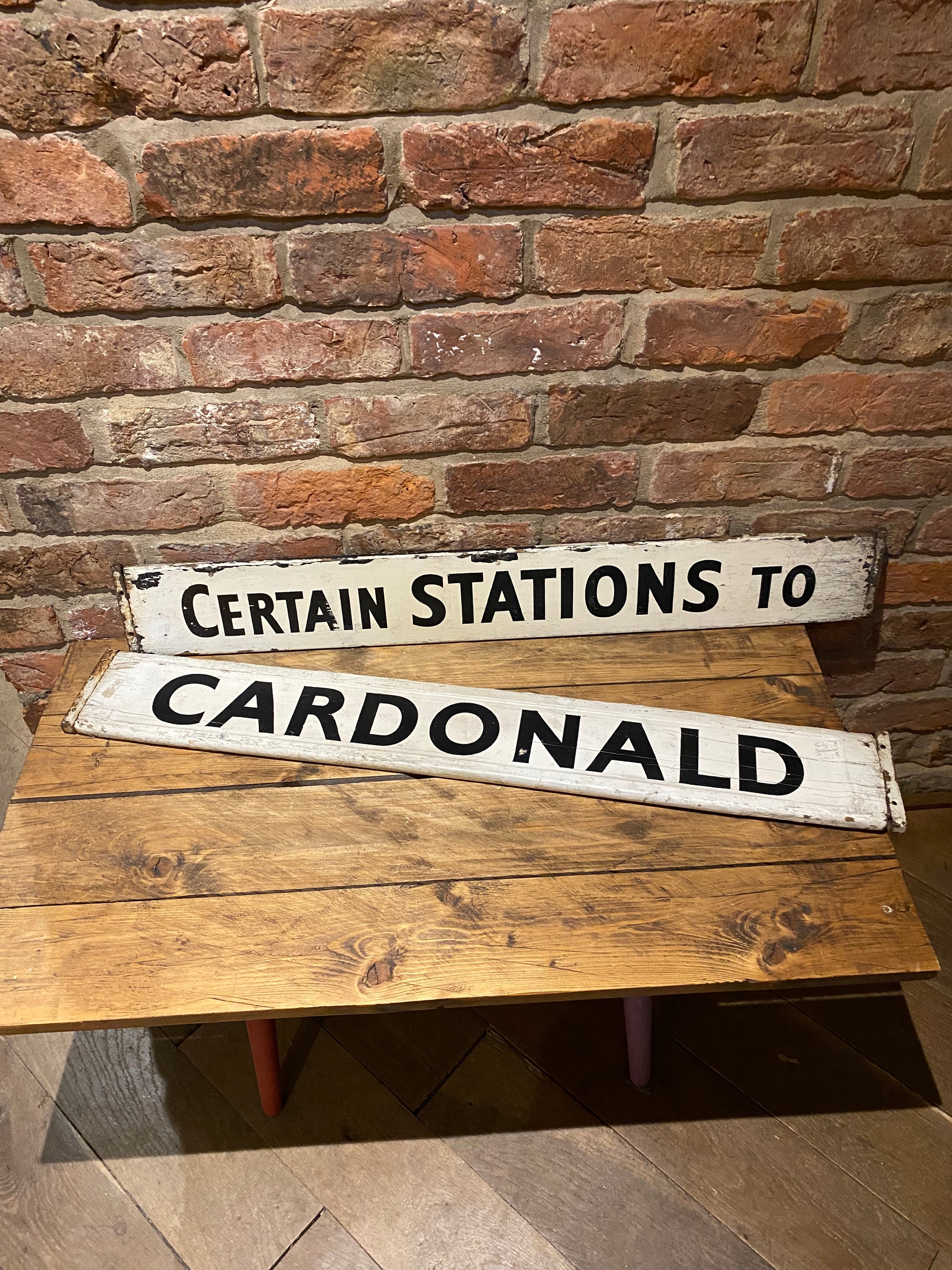 Vintage Wood Railway Destination Signs | Finger Boards | Junkaholic Vintage UK