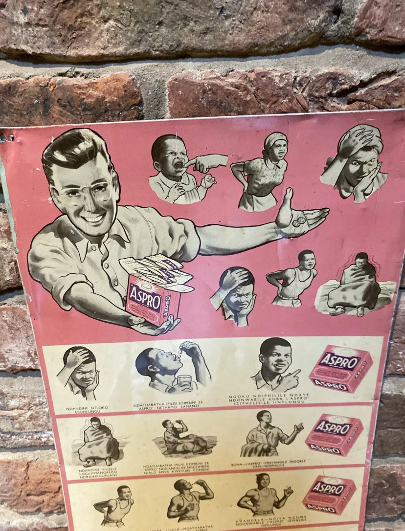 Rare Aspro Advertising Sign , Tin Sign