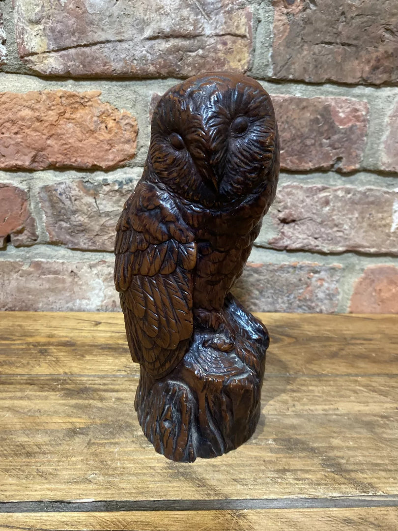 Large Owl Ornament, Very Heavy, Resin???