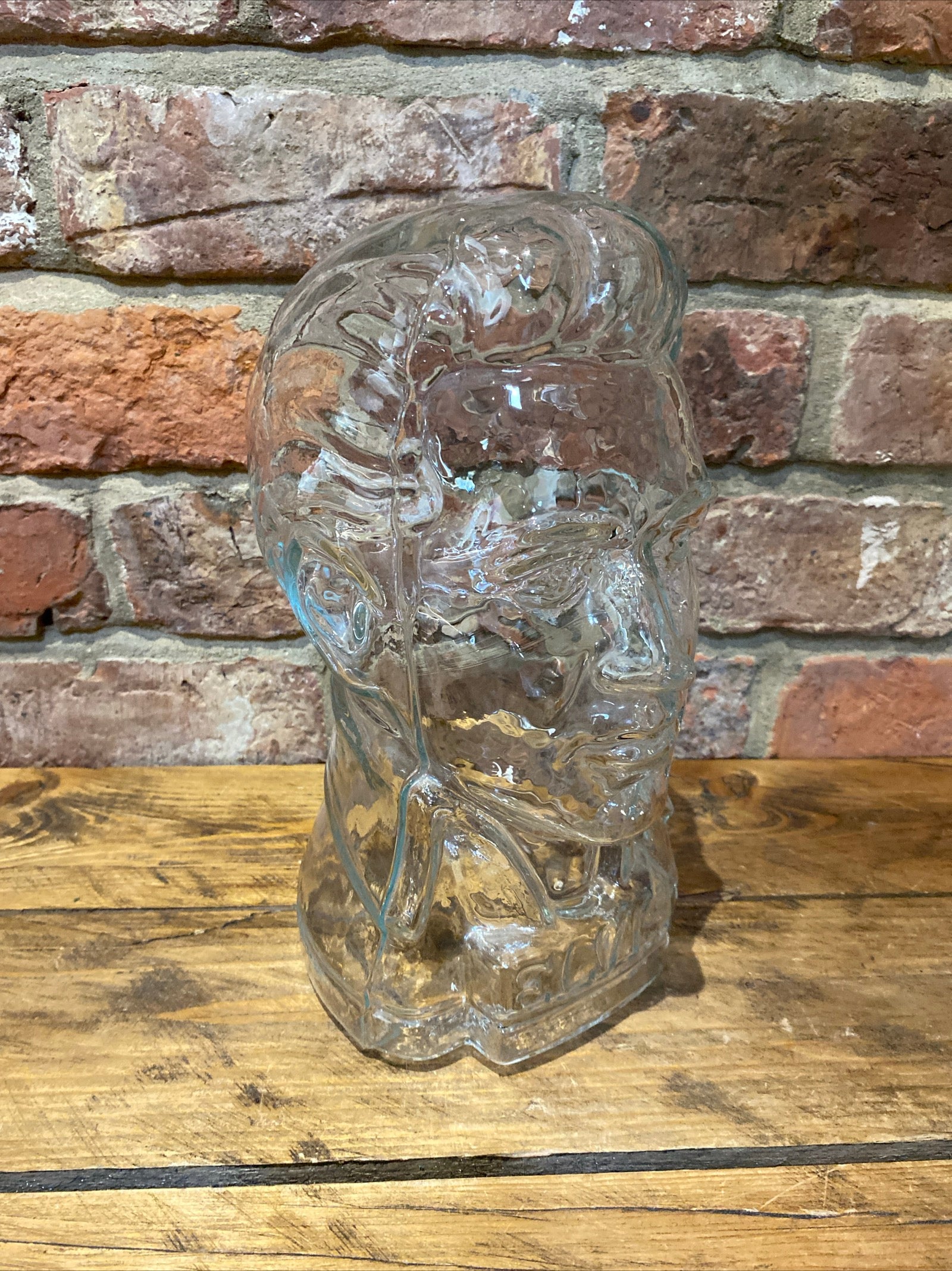 Vintage 80’s/90’s Moulded Glass Elvis Head