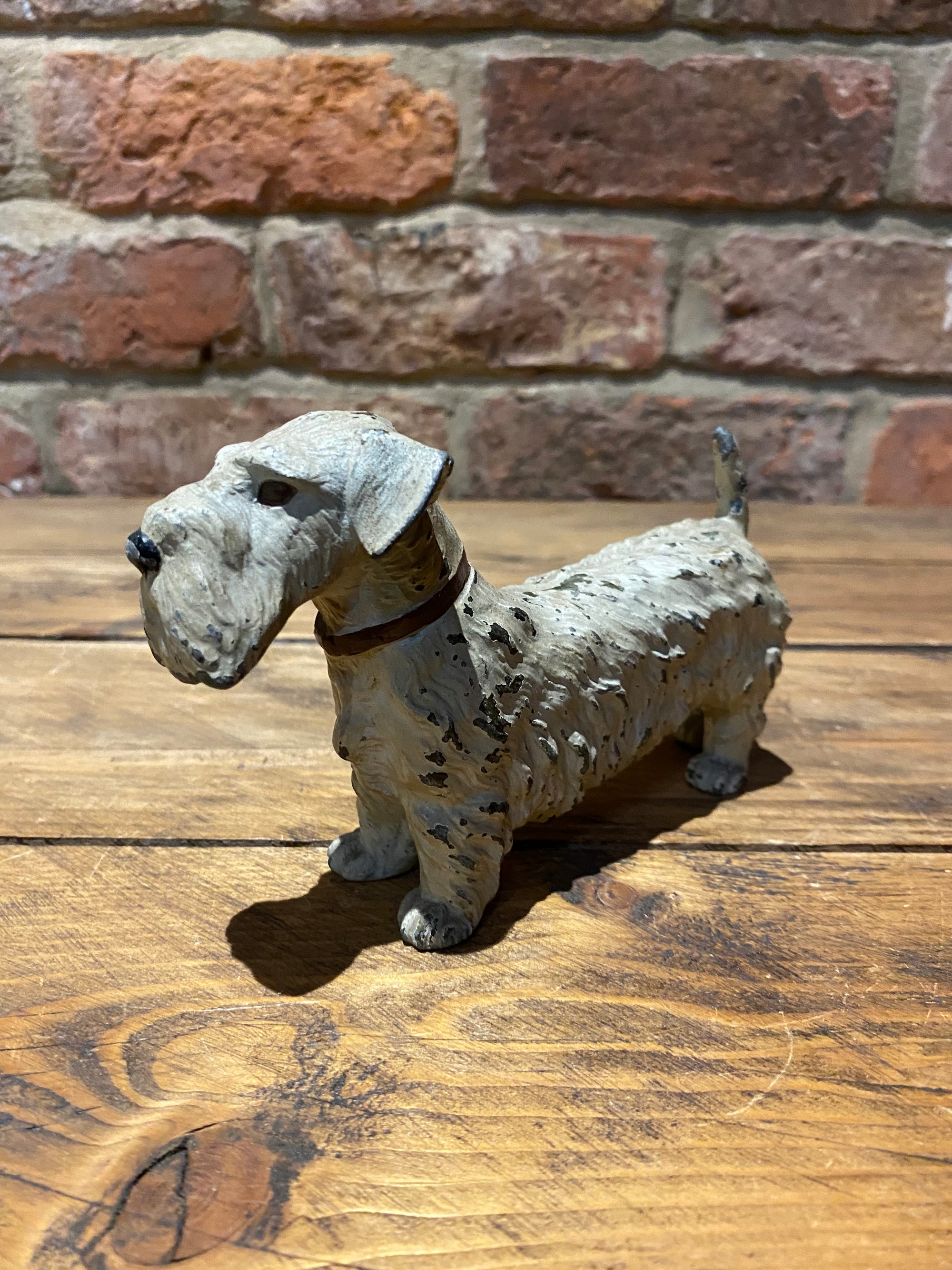 Antique Cold Spelter Painted Westie Dog or Scottie Terrier