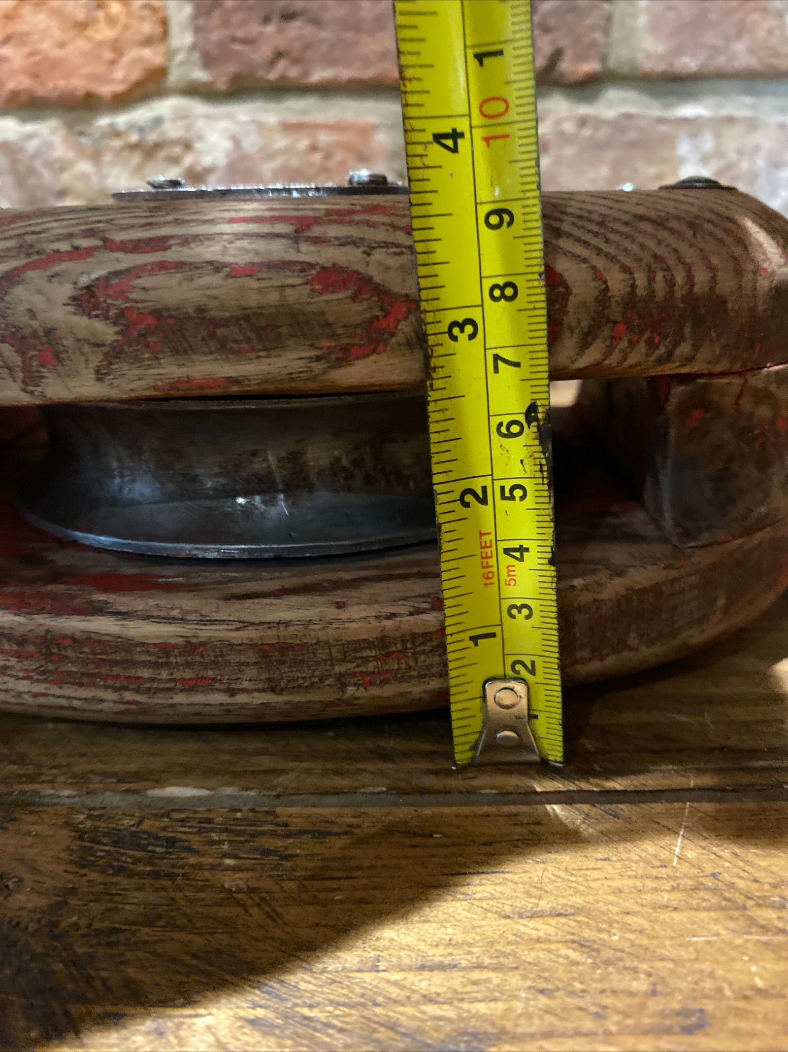 Antique/ Vintage Wooden Block And Tackle Pulley, Nautical