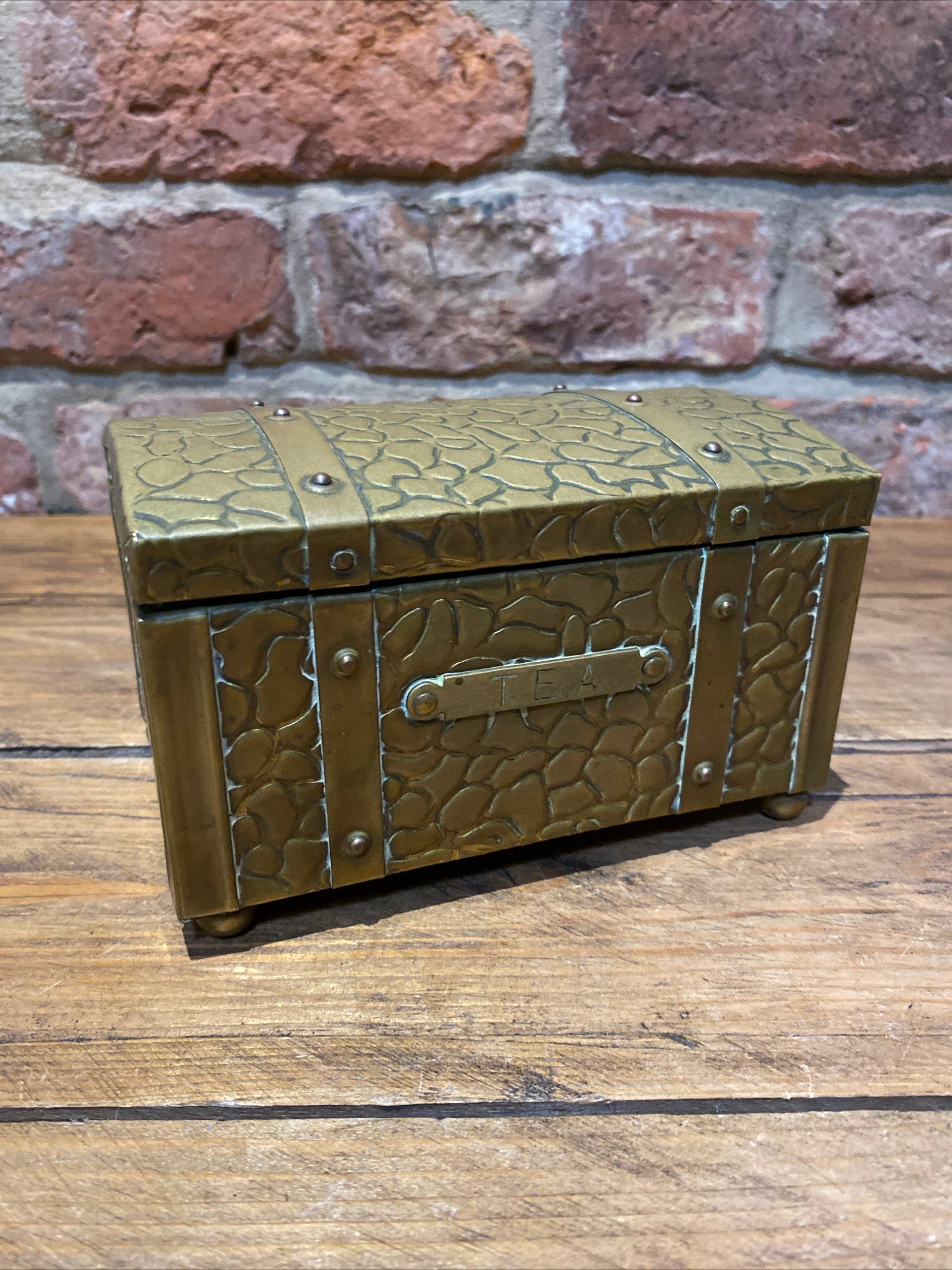 Vintage Brass Tea Caddy