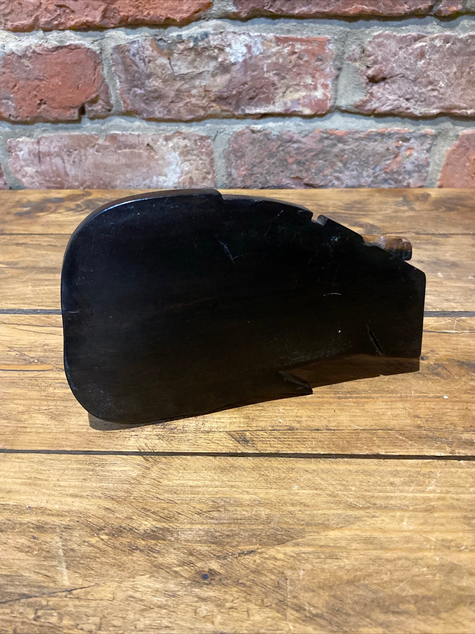 Vintage Carved Ebony Crocodile And Elephant Foot Ashtray