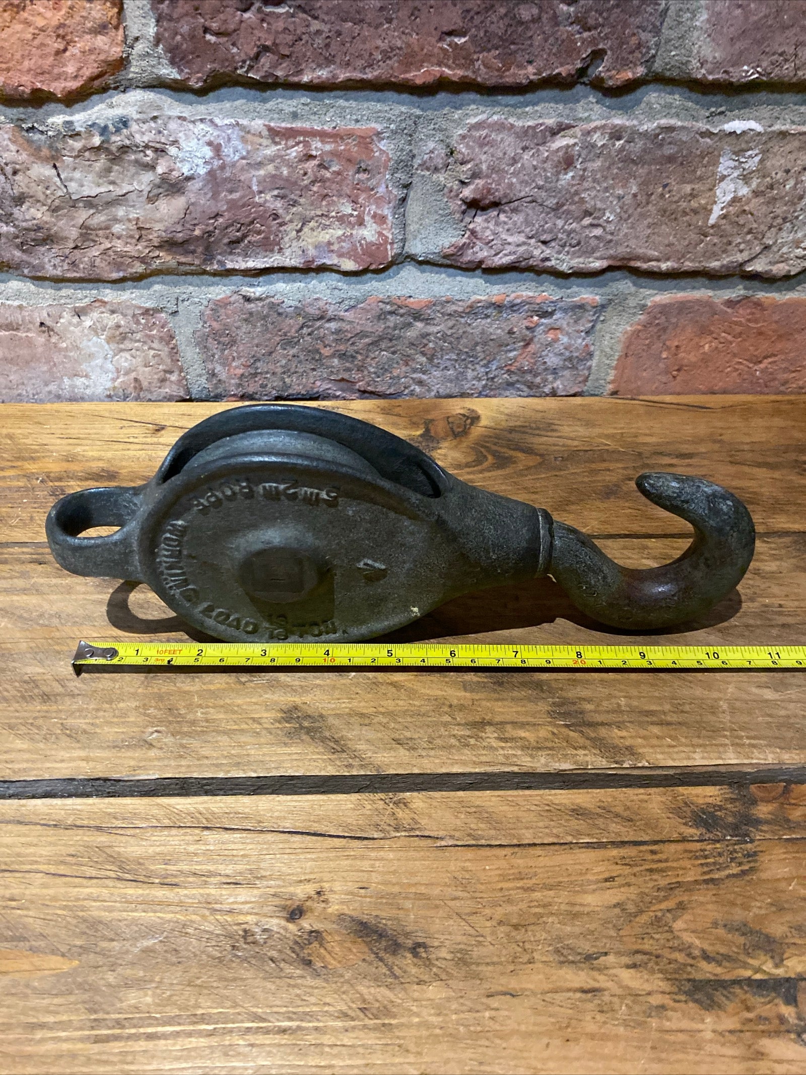 Vintage Hornsby Pulley And Hook , Military Broad Arrow