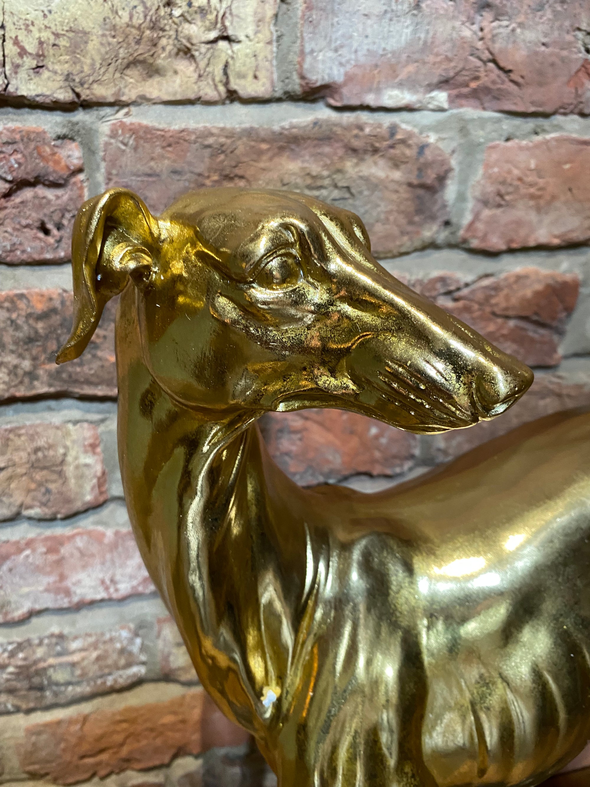 Large Golden Whippet Ornament