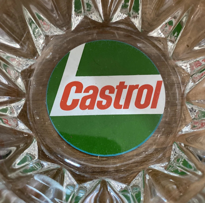 Vintage 1960/70s Castrol Oil Heavy Glass Ashtray | Junkaholic VIntage