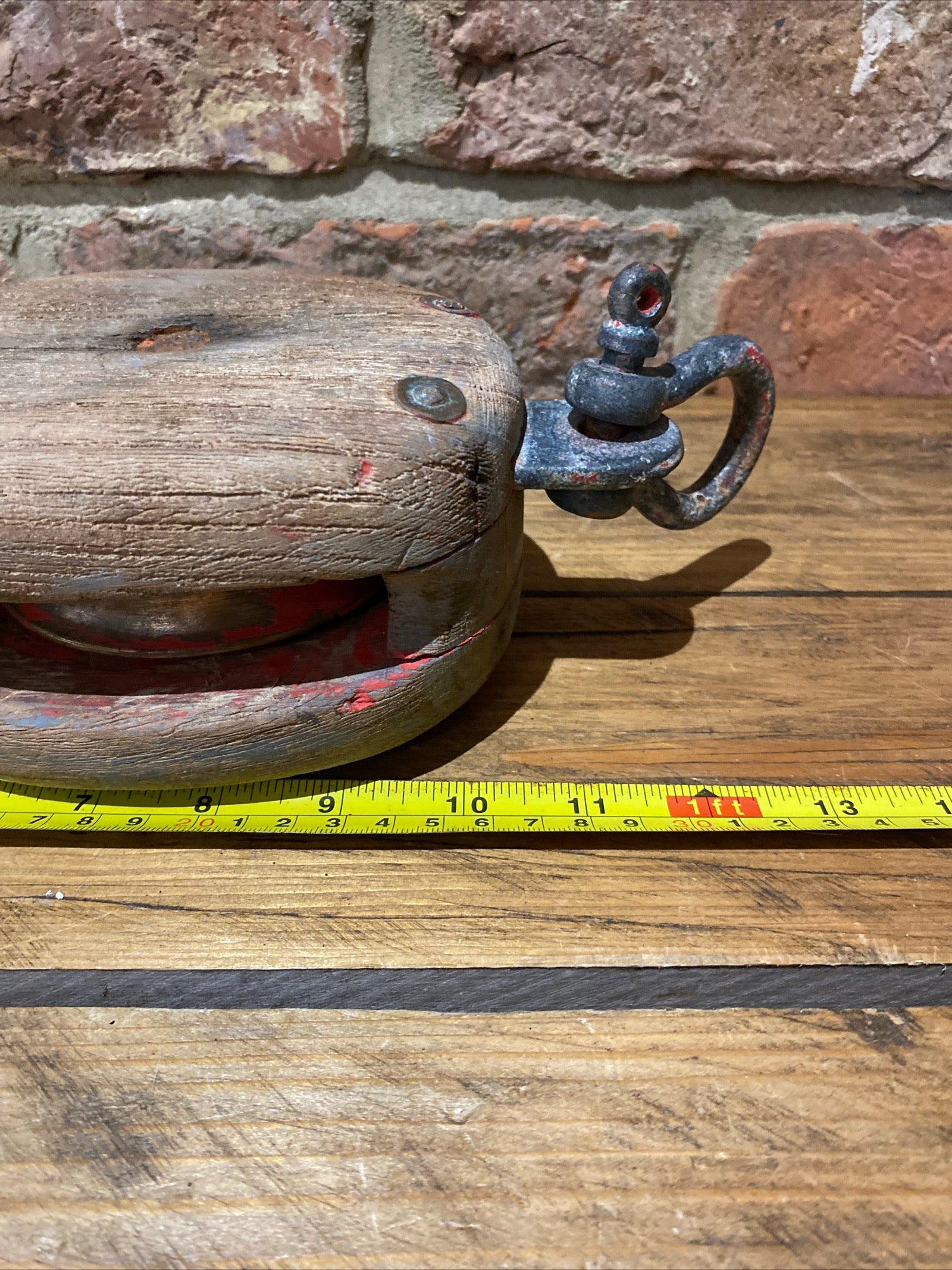 Antique/ Vintage Wooden Block And Tackle, Nautical