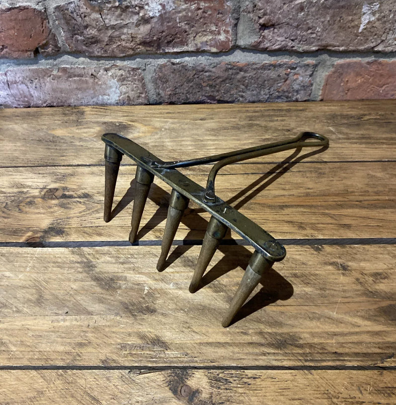 Check out our antique wooden rake. A unique piece - home or garden seasonal decor store.