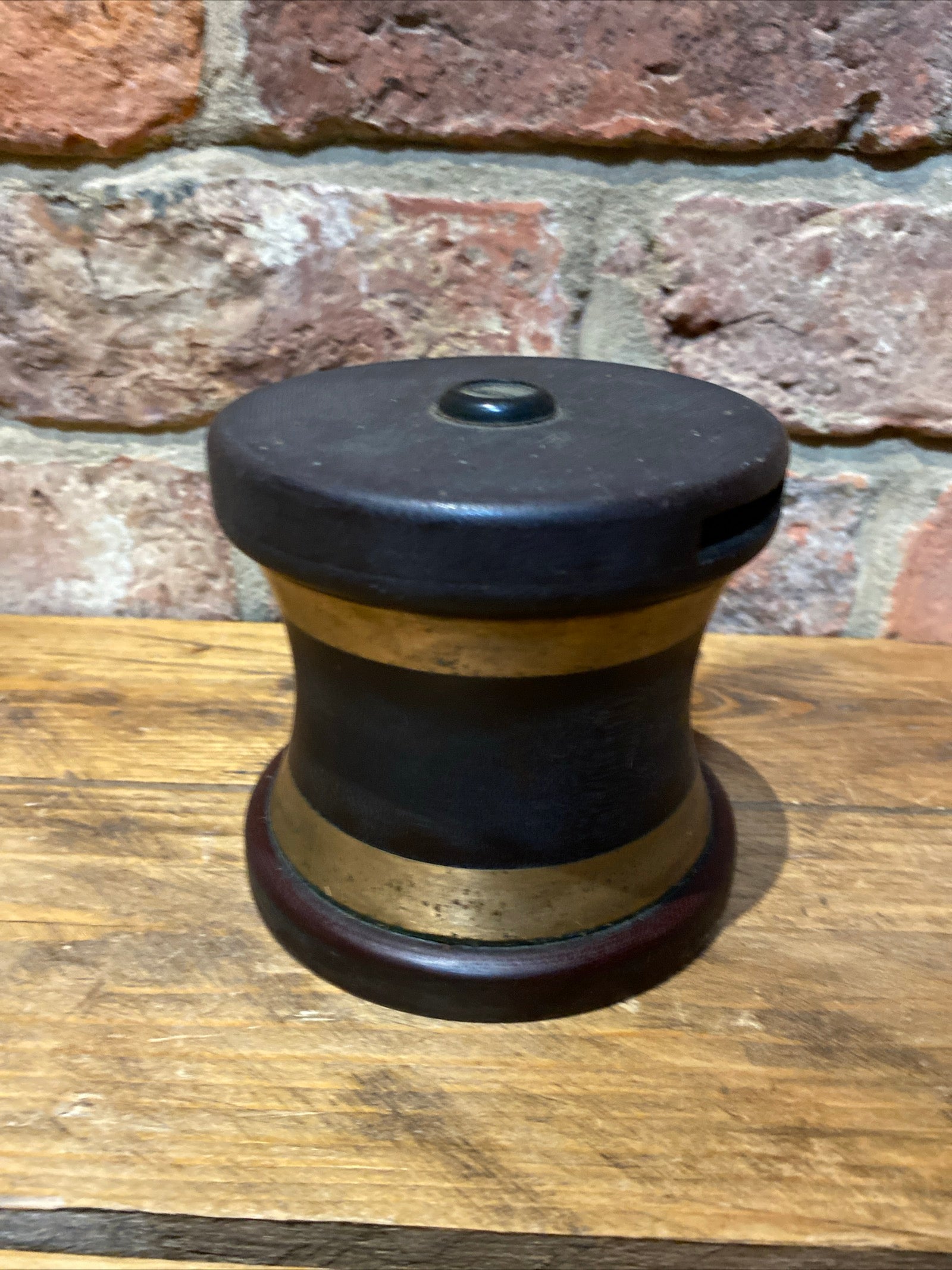 Vintage Wood And Brass And Resin Sailing / Yacht/ Boat Winch