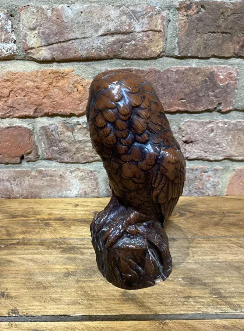 Large Owl Ornament, Very Heavy, Resin???