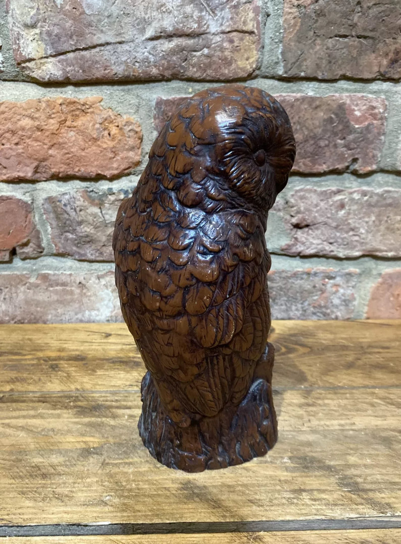 Large Owl Ornament, Very Heavy, Resin???