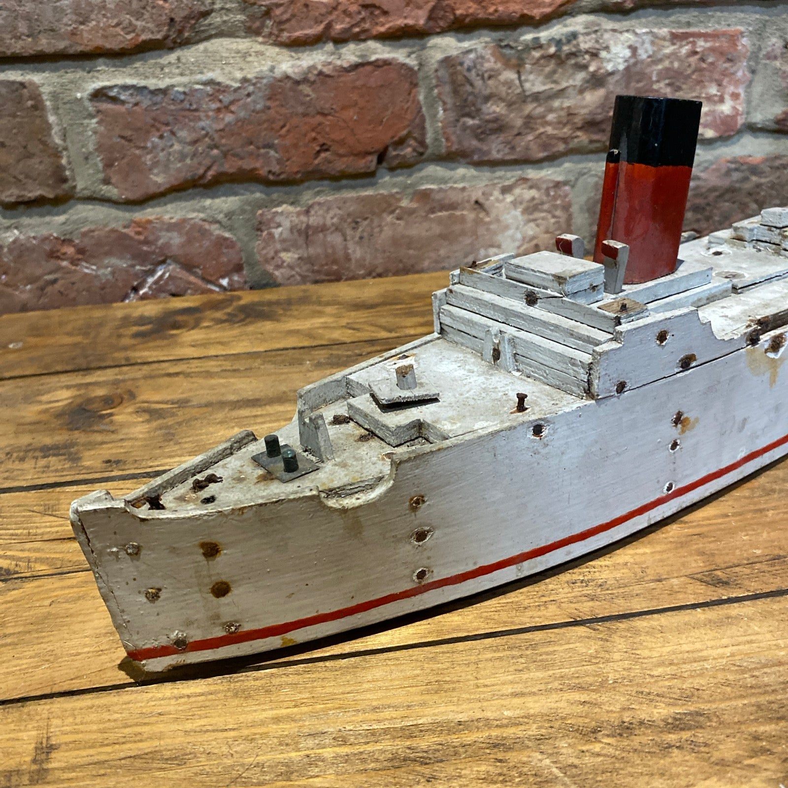 Vintage Scratch Built Ocean Liner, Boat , Model