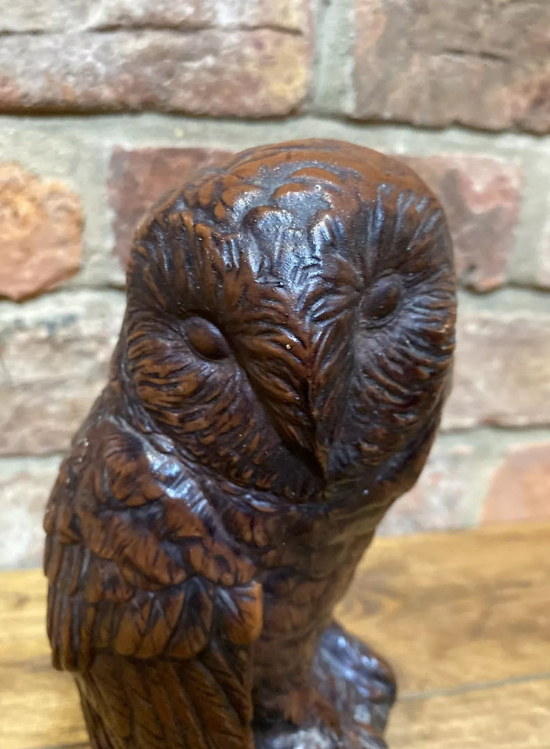 Large Owl Ornament, Very Heavy, Resin???