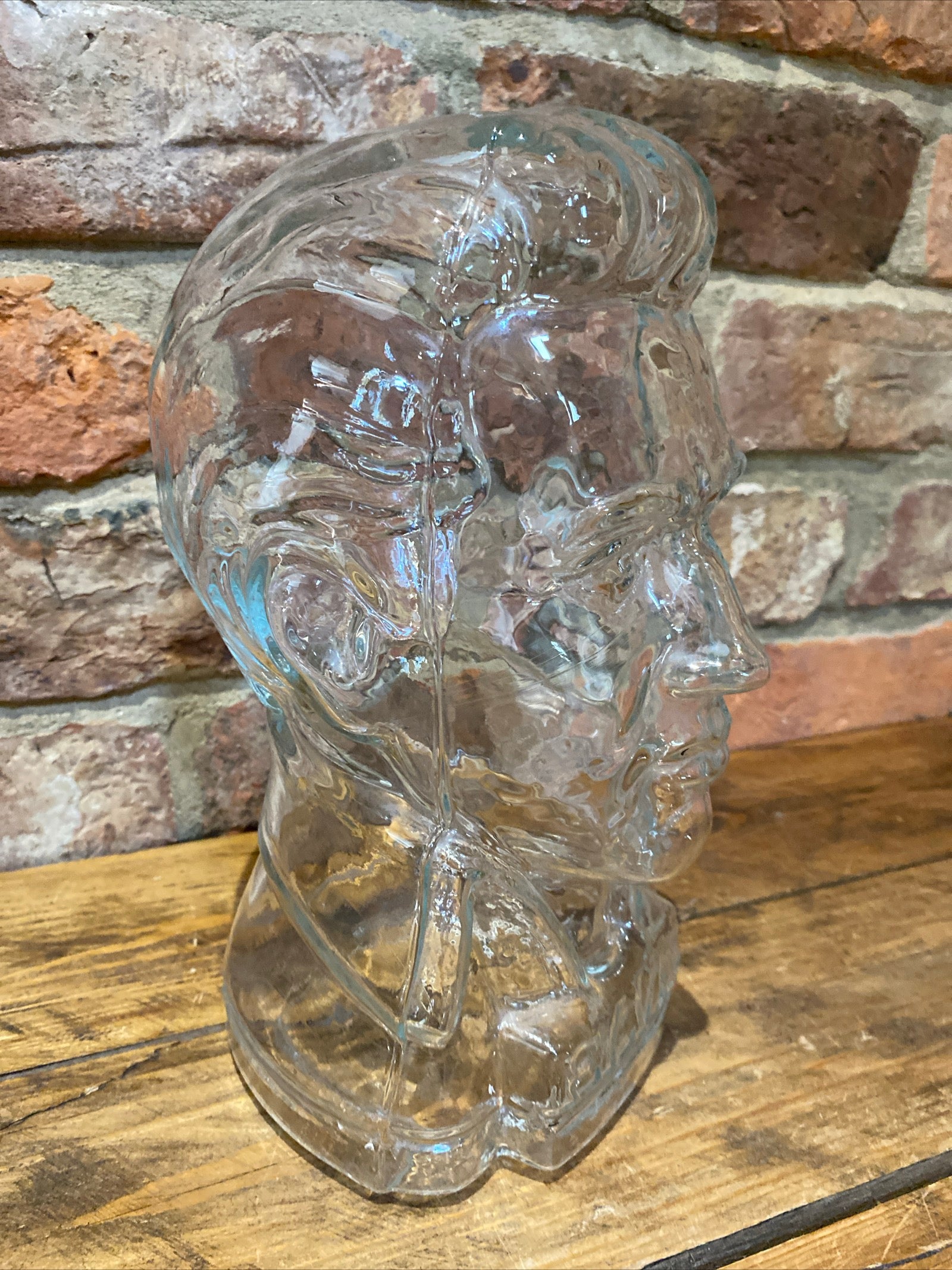 Vintage 80’s/90’s Moulded Glass Elvis Head