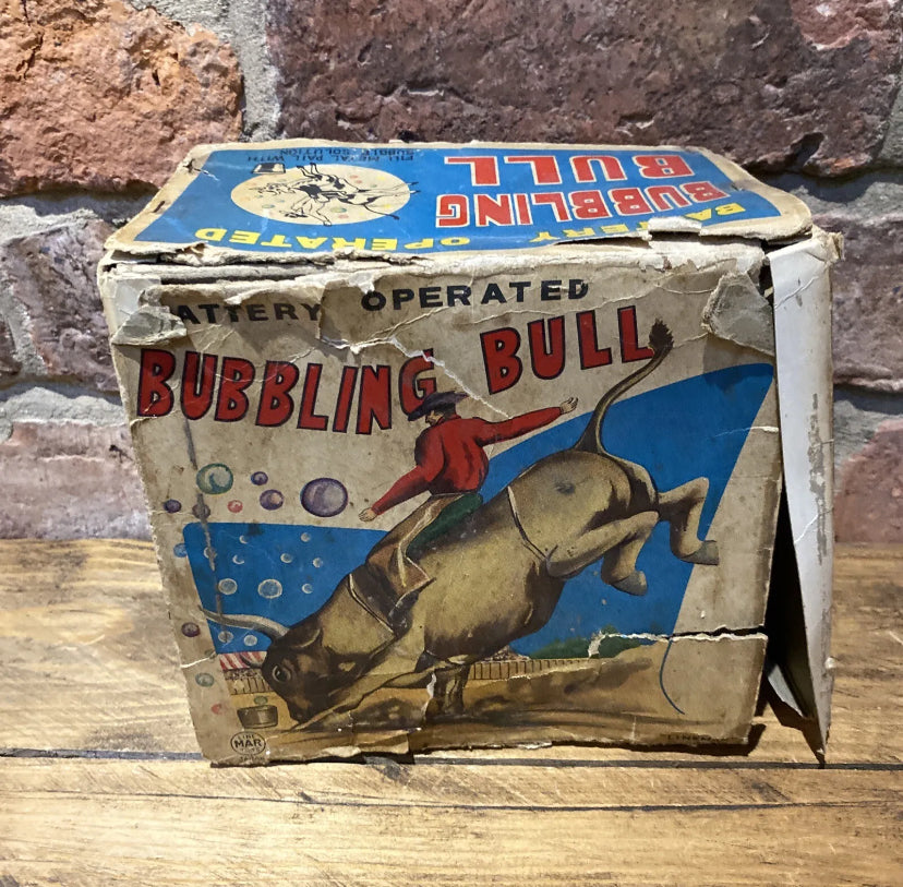 Rare Linemar Toys ( Marx) Tinplate Bubbling Bull Toy