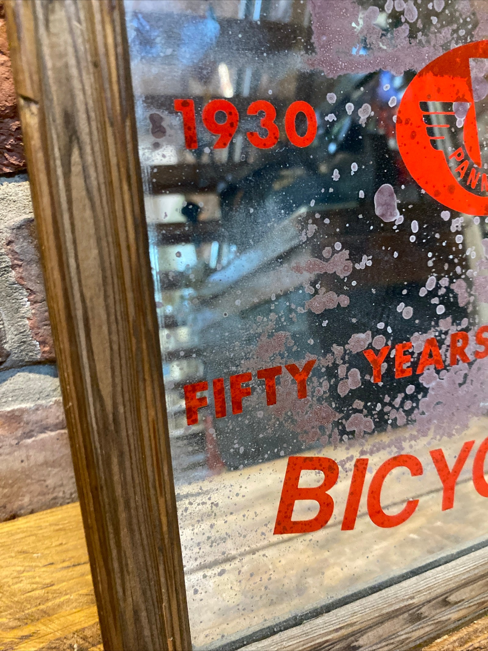 Original Pannonia Bicycles Advertising Mirror , 1980