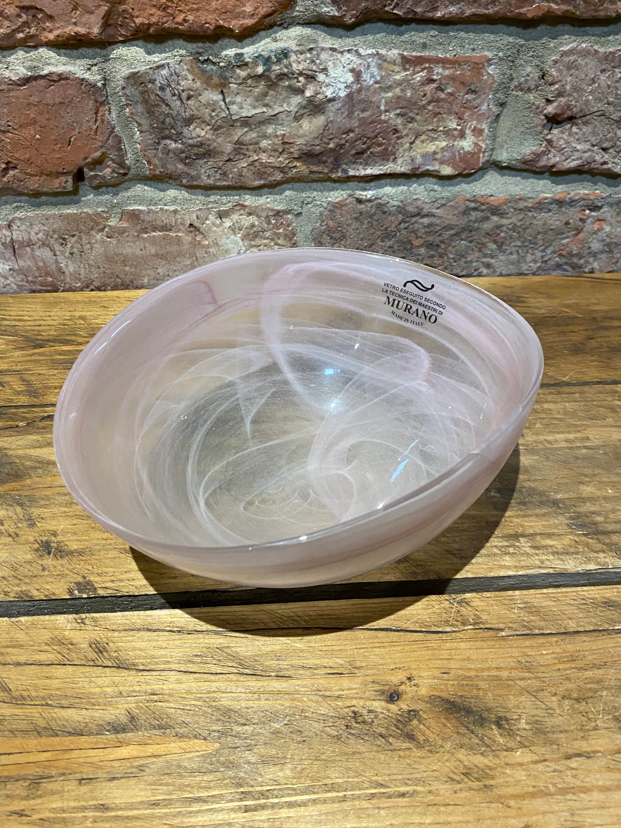 Murano folded/ curved glass bowl (New)