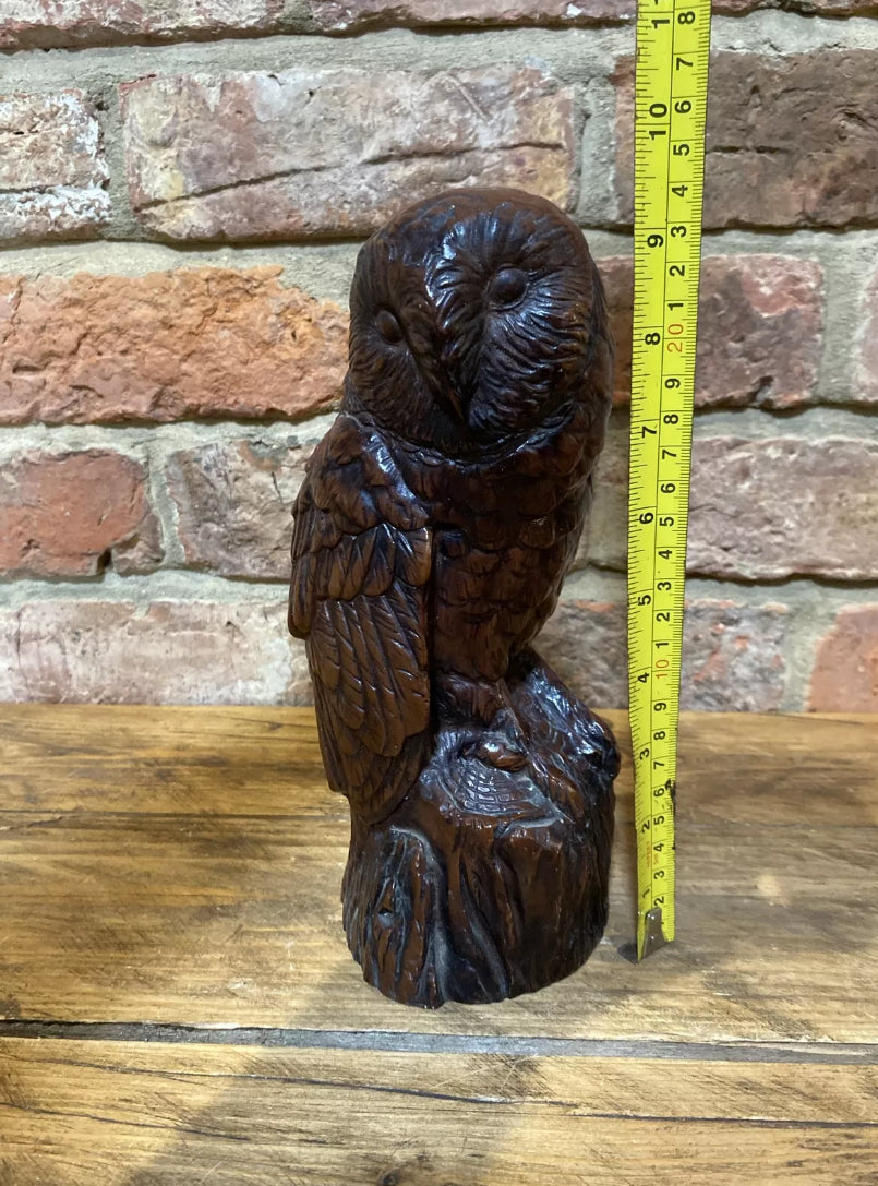 Large Owl Ornament, Very Heavy, Resin???