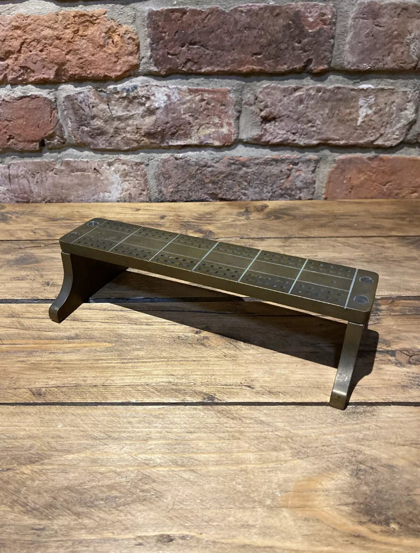 Vintage Bronze Cribbage Board