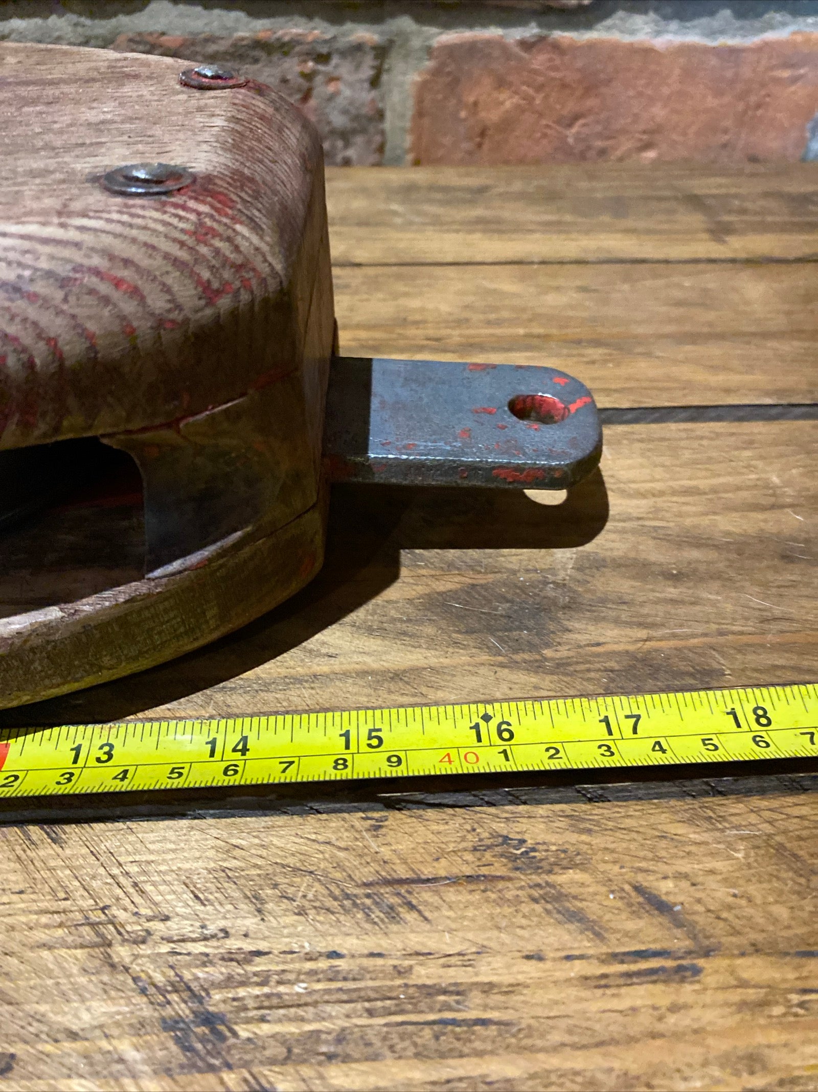 Antique/ Vintage Wooden Block And Tackle Pulley, Nautical