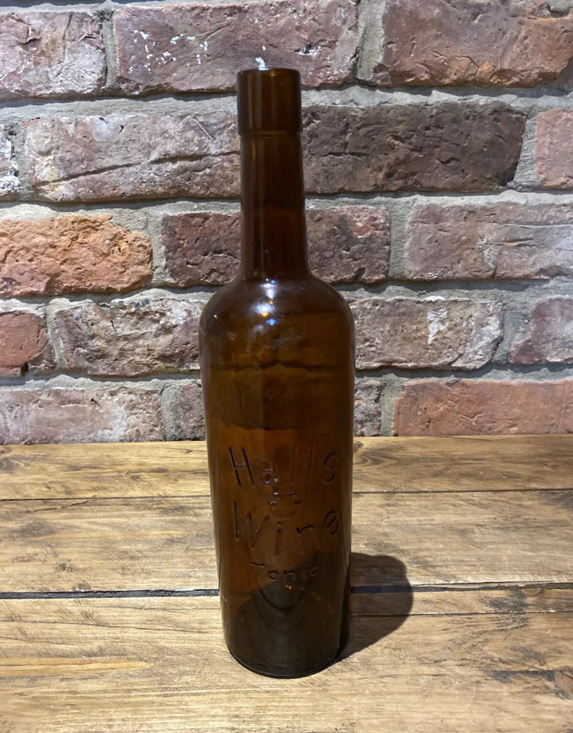 Vintage Halls Wine Tonic Glass Bottle