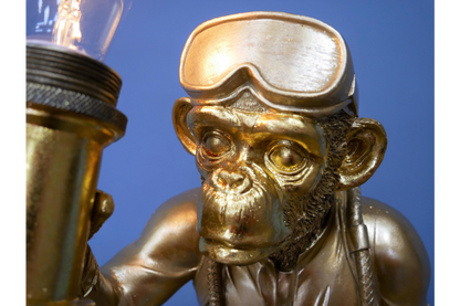 Scuba Sid Golden Chimp Lamp