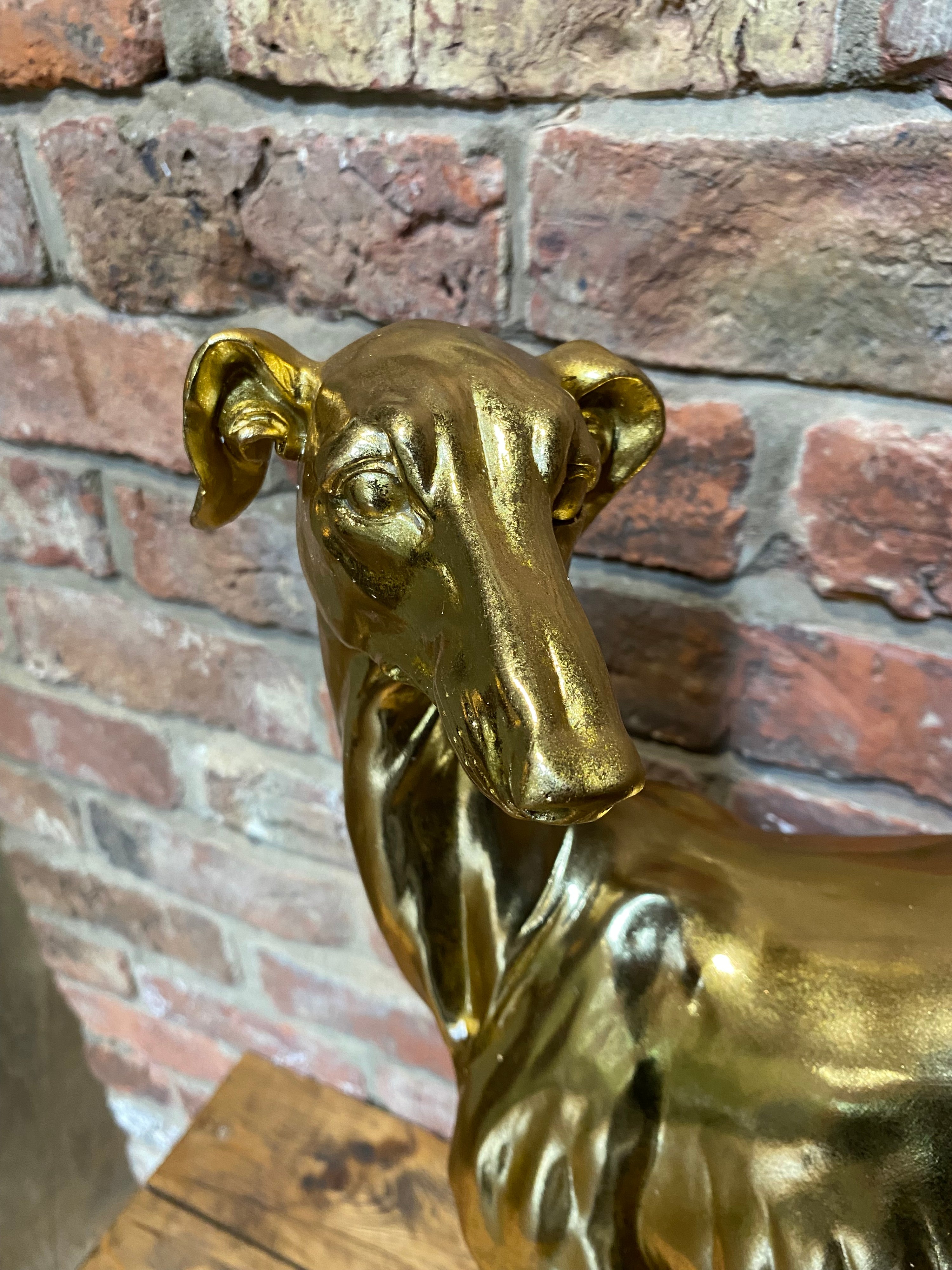 Large Golden Whippet Ornament