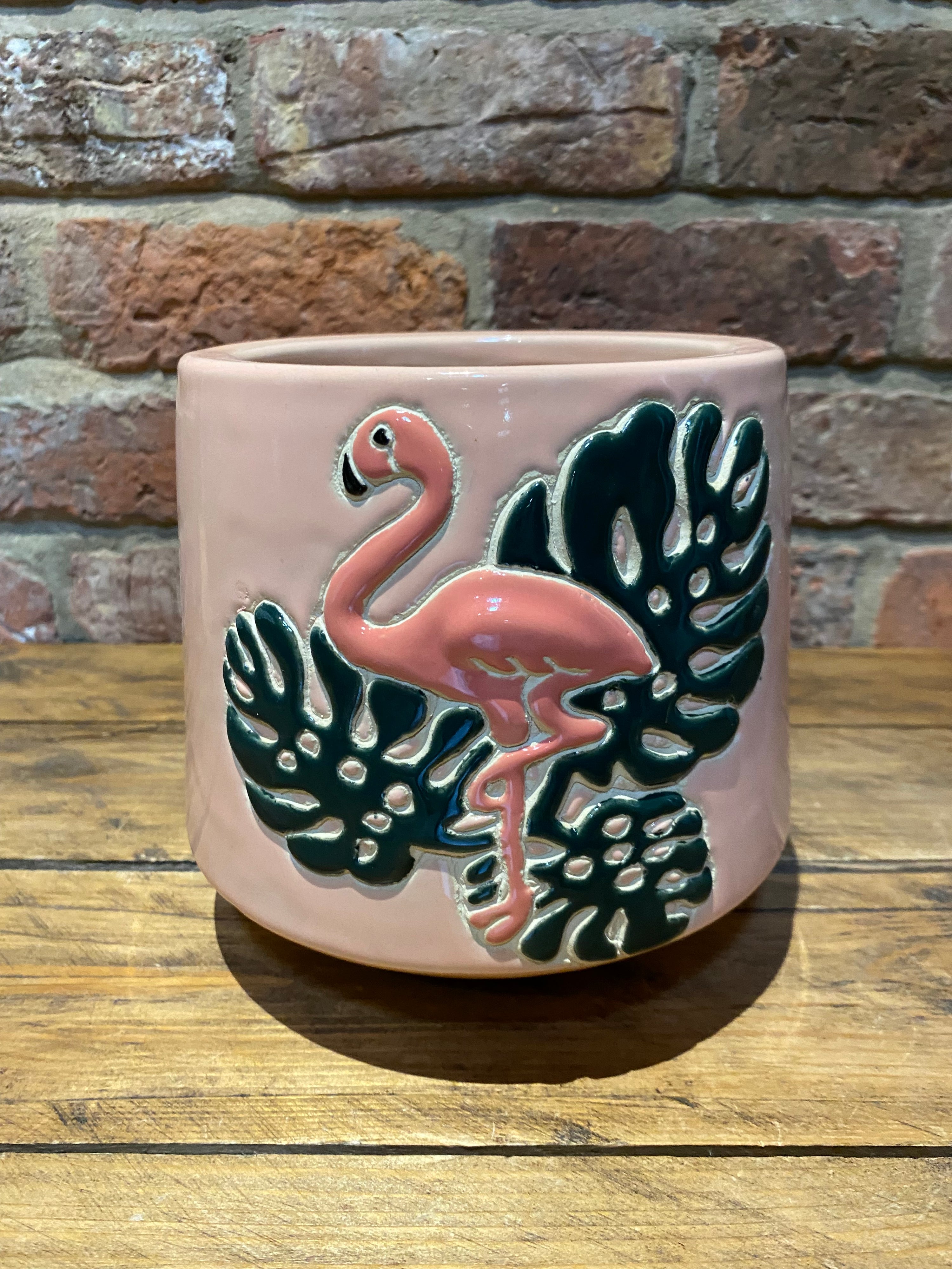 Cool Flamingo plant pot , made in Vietnam