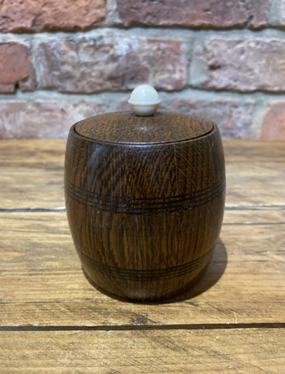 Vintage Oak Tobacco Jar/barrel