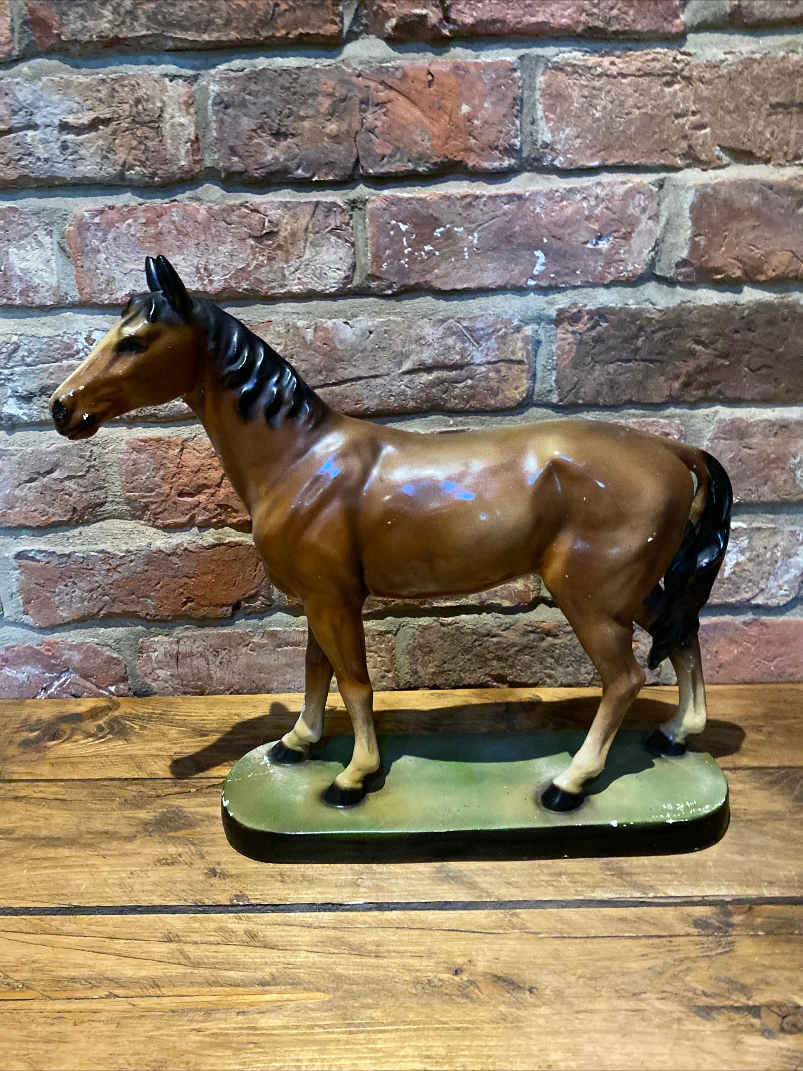 Vintage Chalkware Horse Ornament