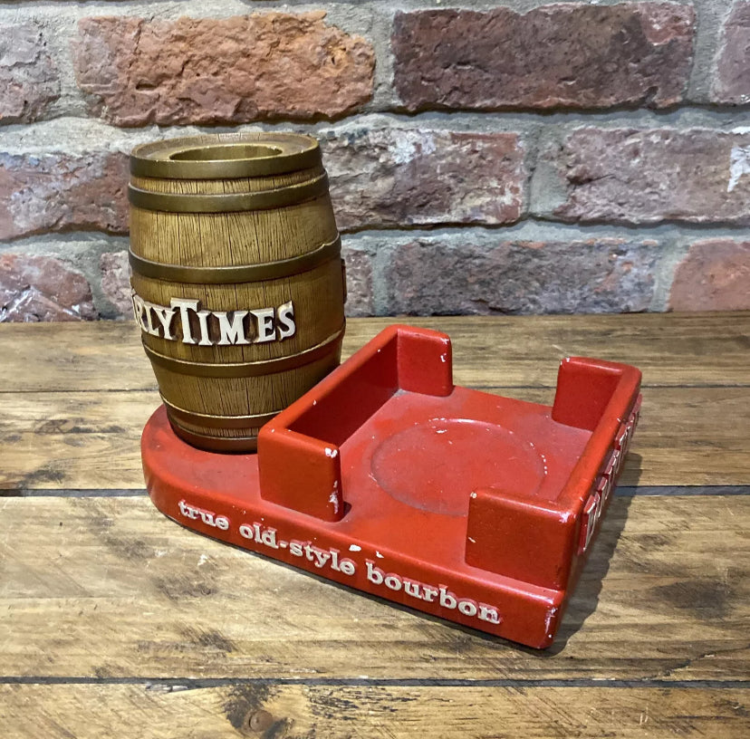 Vintage Early Times Bourbon Napkin and Bottle Holder | 1960’s | Mid Century