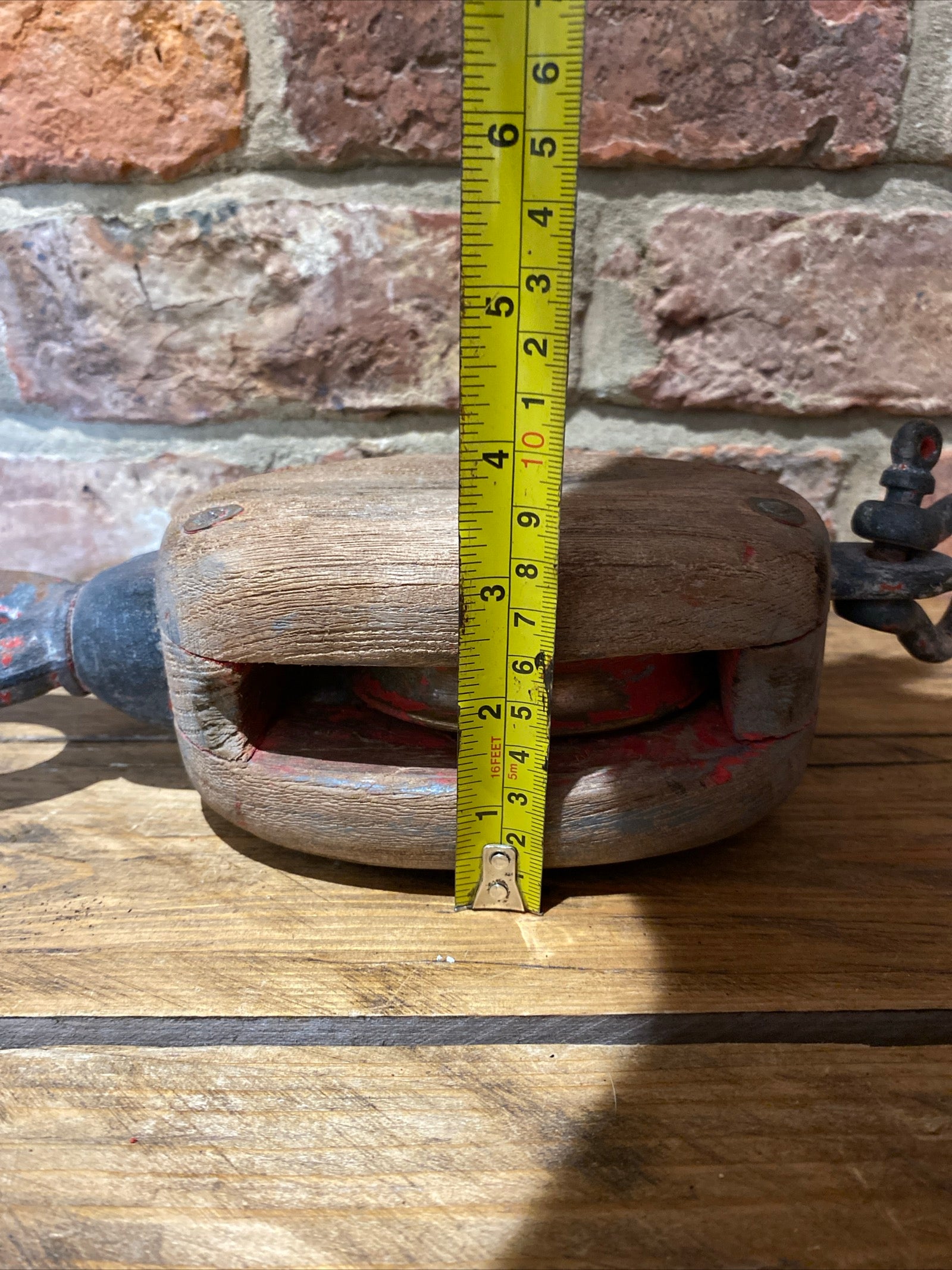 Antique/ Vintage Wooden Block And Tackle, Nautical