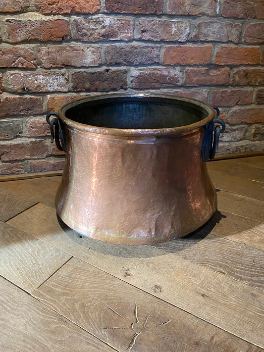 Very Large Copper Cauldron/ Log Bin