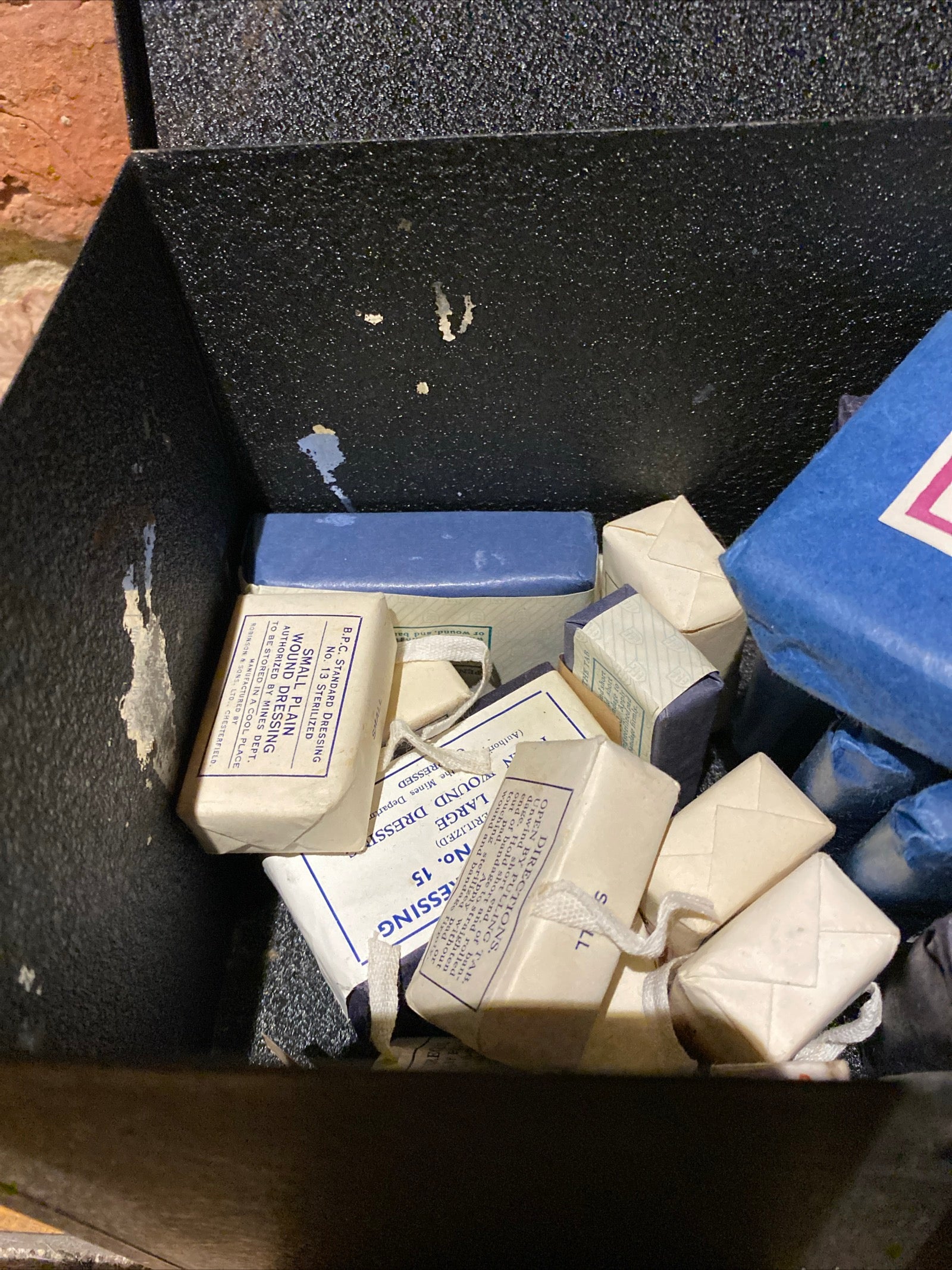 Vintage First Aid Box , With A Lot Of Contents