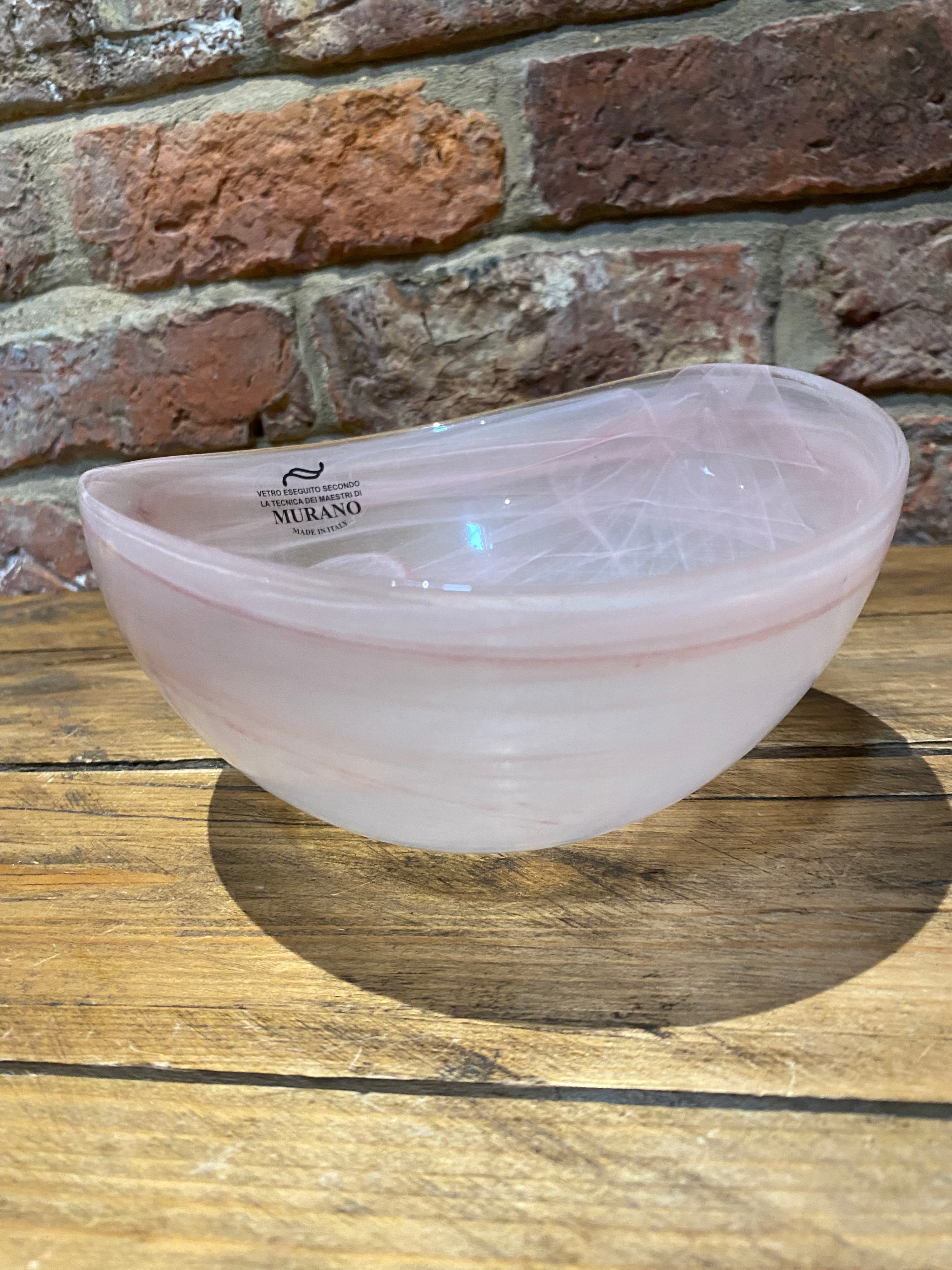 Murano folded/ curved glass bowl (New)